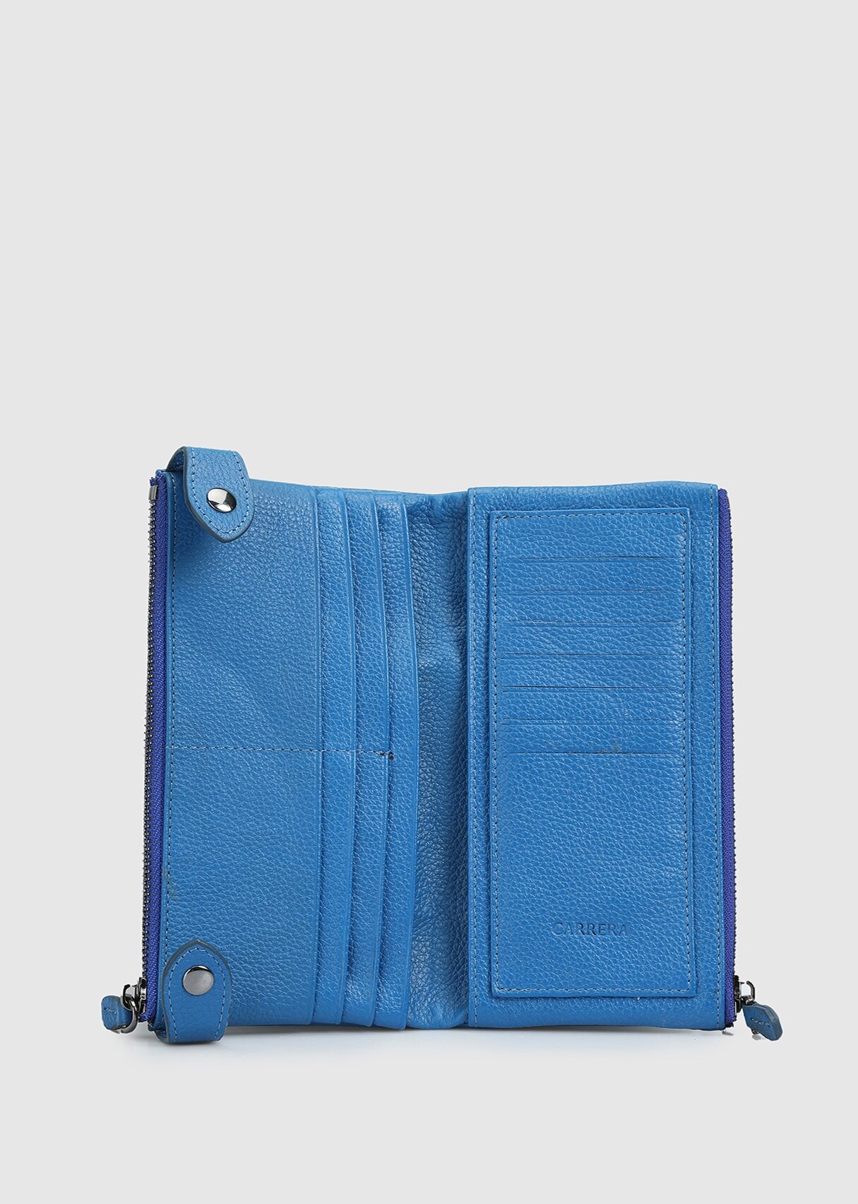 Saks  Carrera 004 Çift Fermuarlı Floter Cüzdan Sax