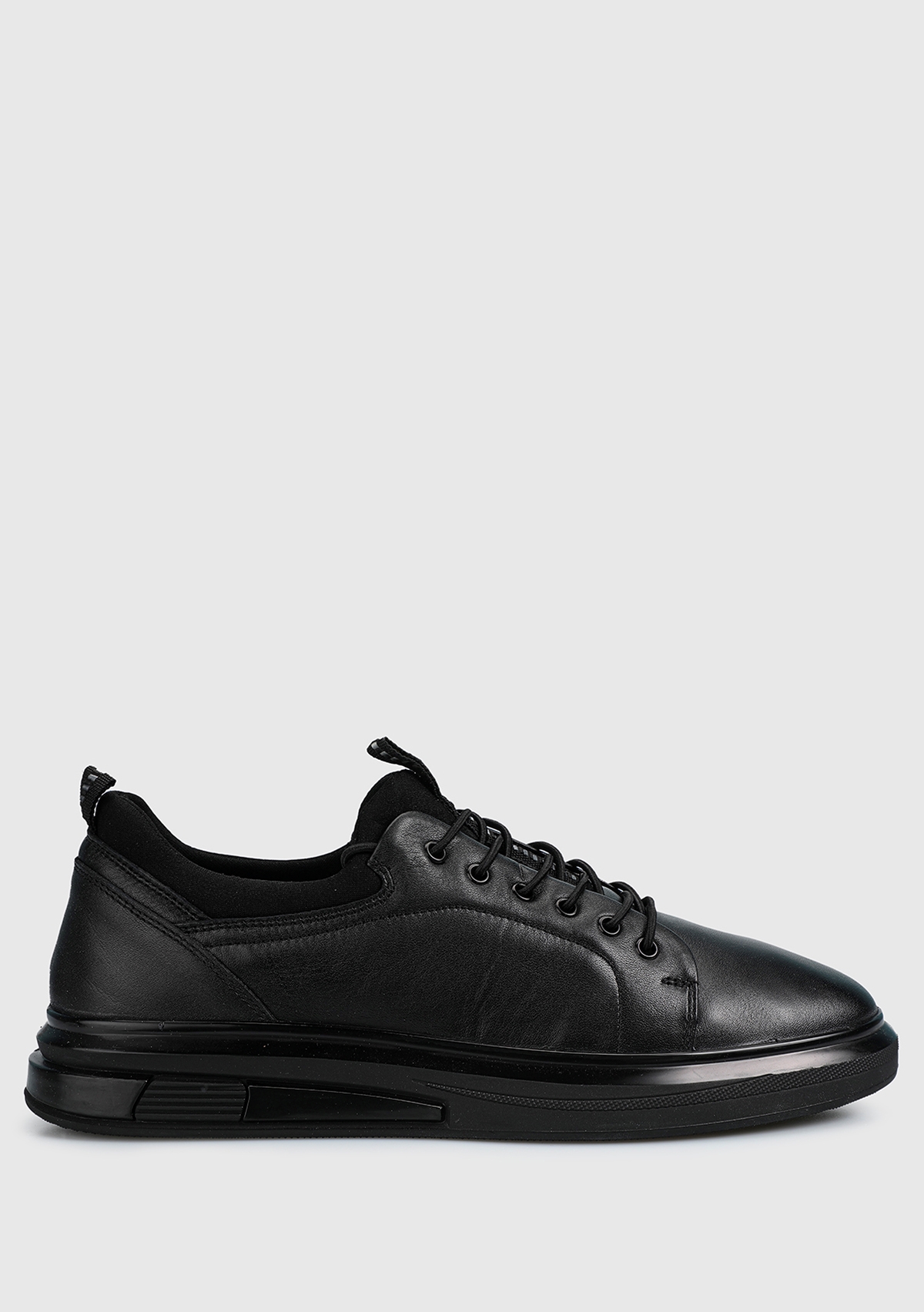Siyah Deri Erkek Sneaker