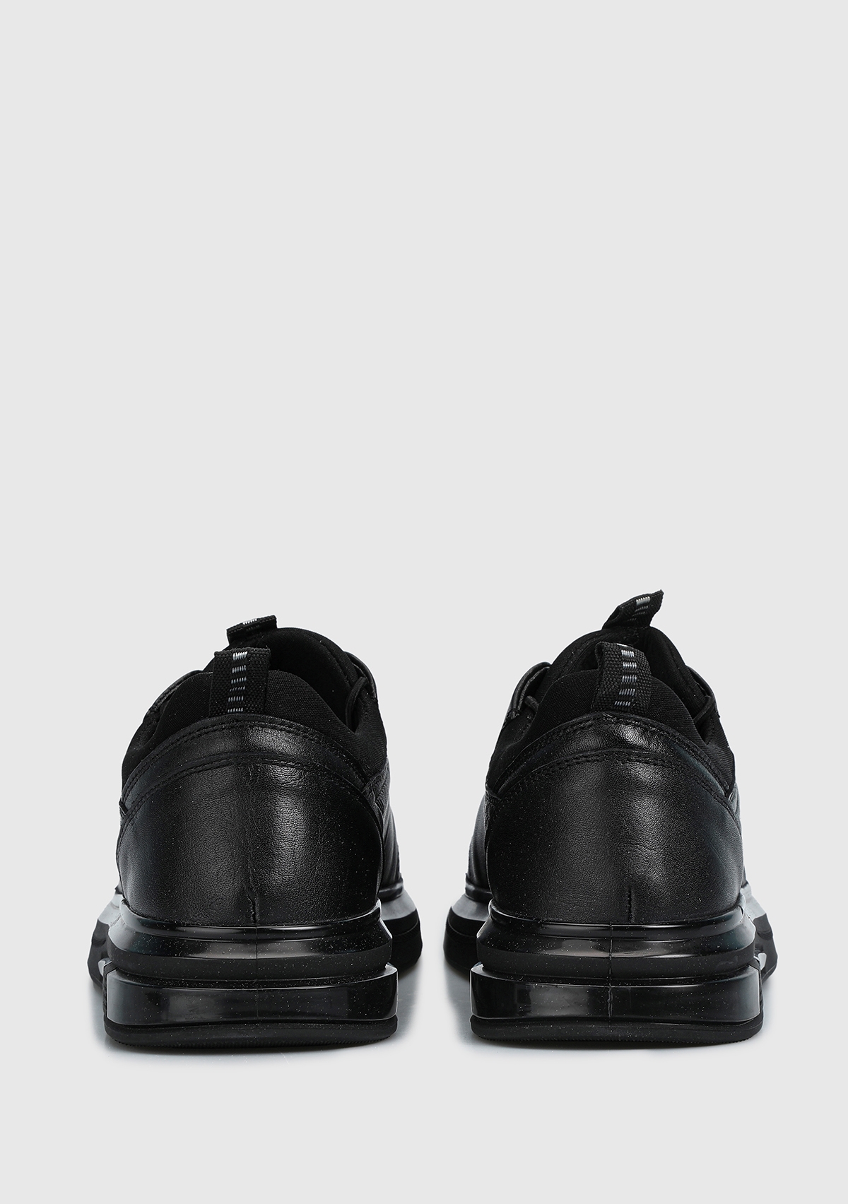 Siyah Deri Erkek Sneaker