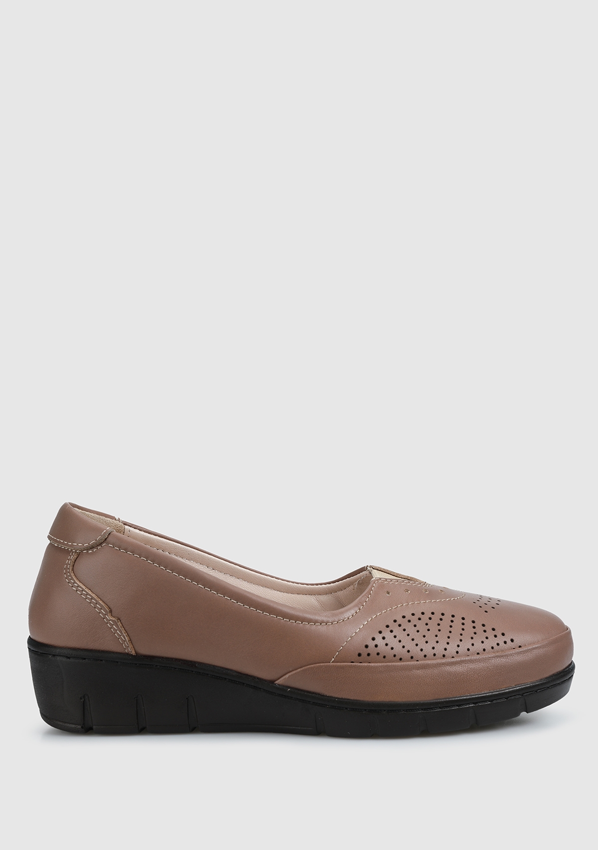 Vizon Deri Kadın Sneaker