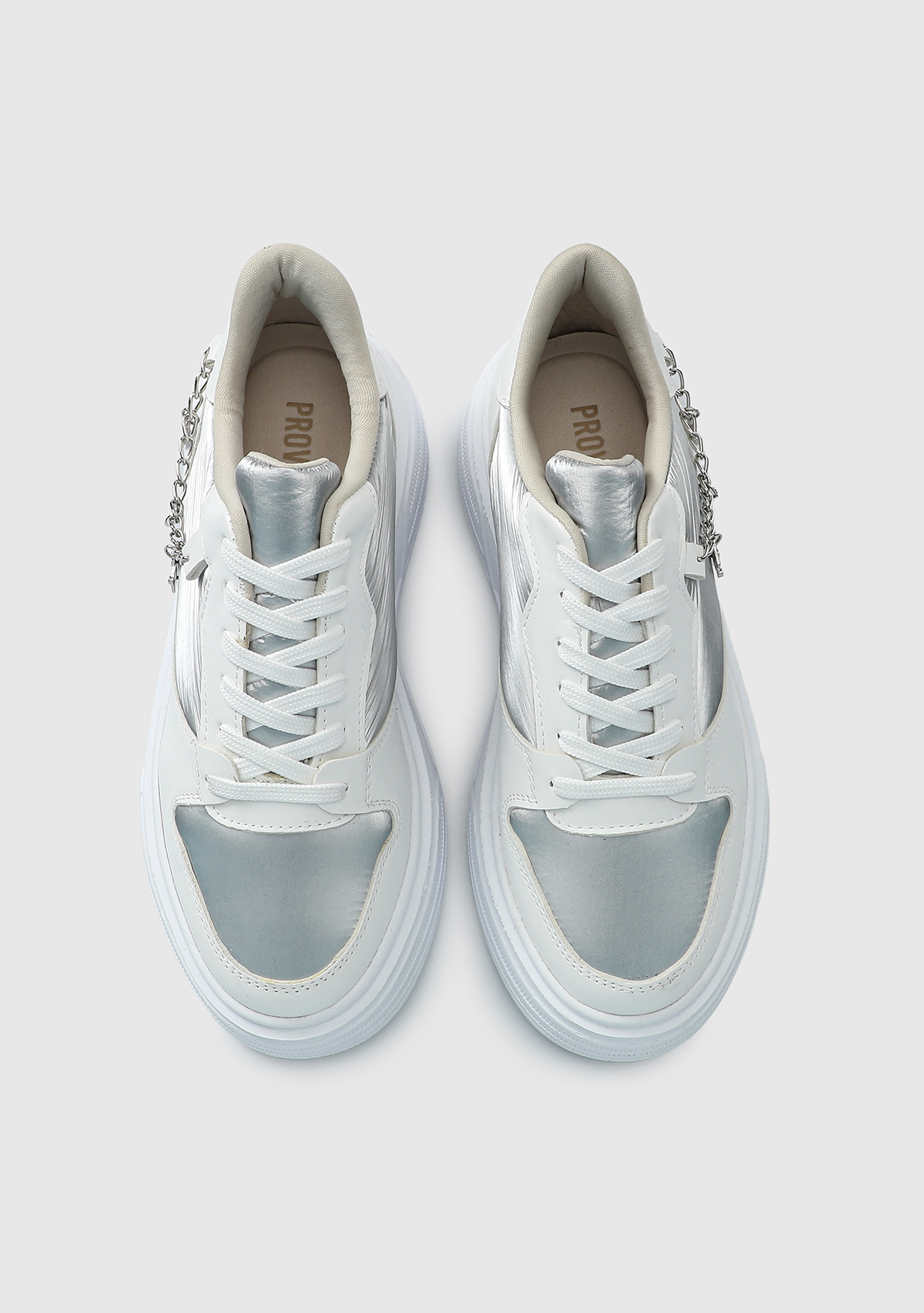 Beyaz-Gri Kadın Sneaker