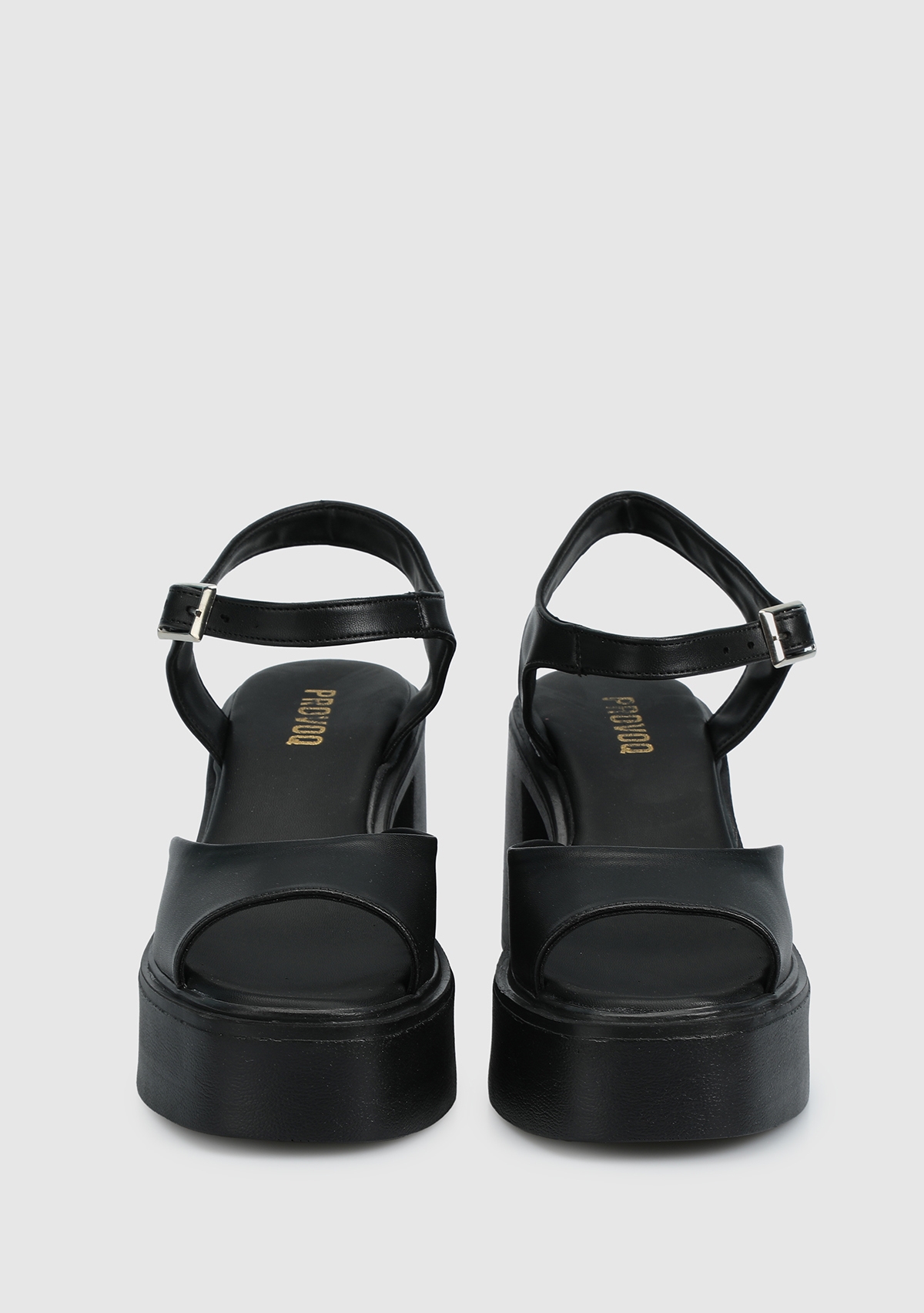 Siyah Kadın Topuklu Sandalet