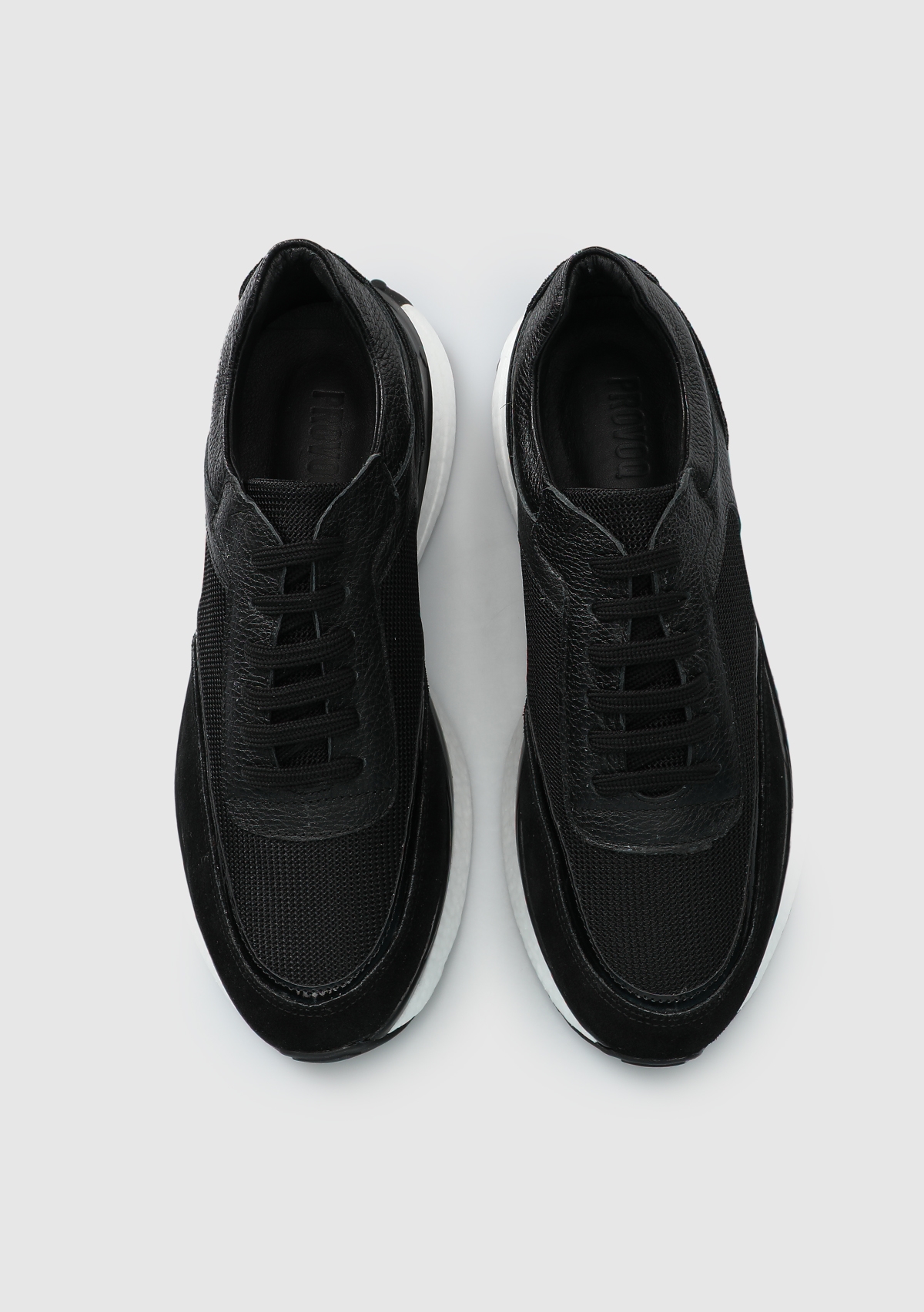 Siyah Deri Erkek Sneaker