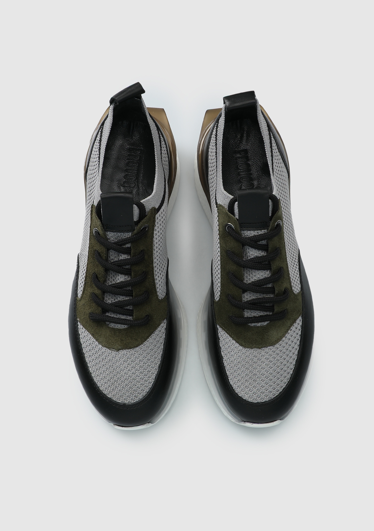 Gri Deri Erkek Sneaker
