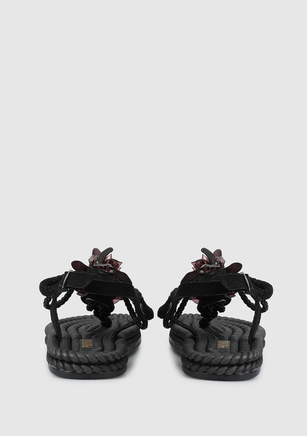 Siyah Kadın Düz Sandalet