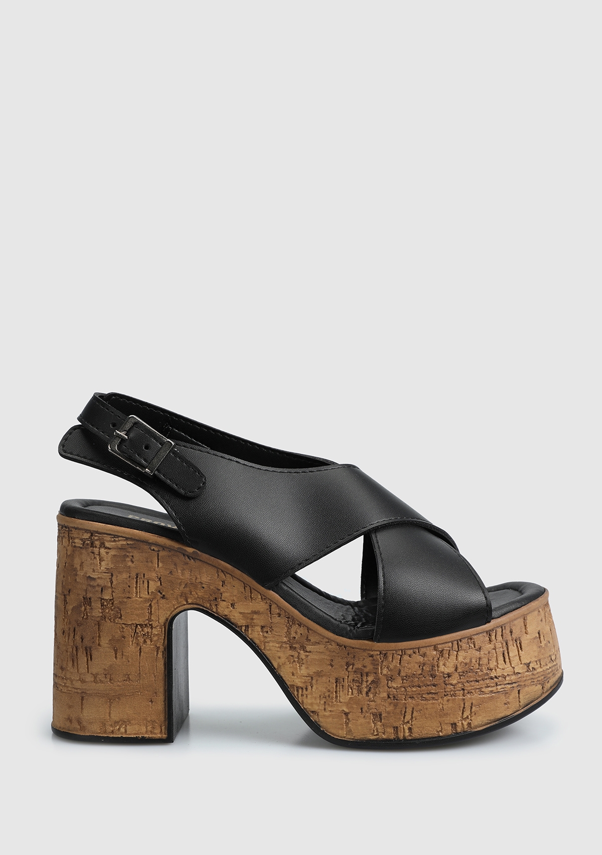 Siyah Kadın Topuklu Sandalet