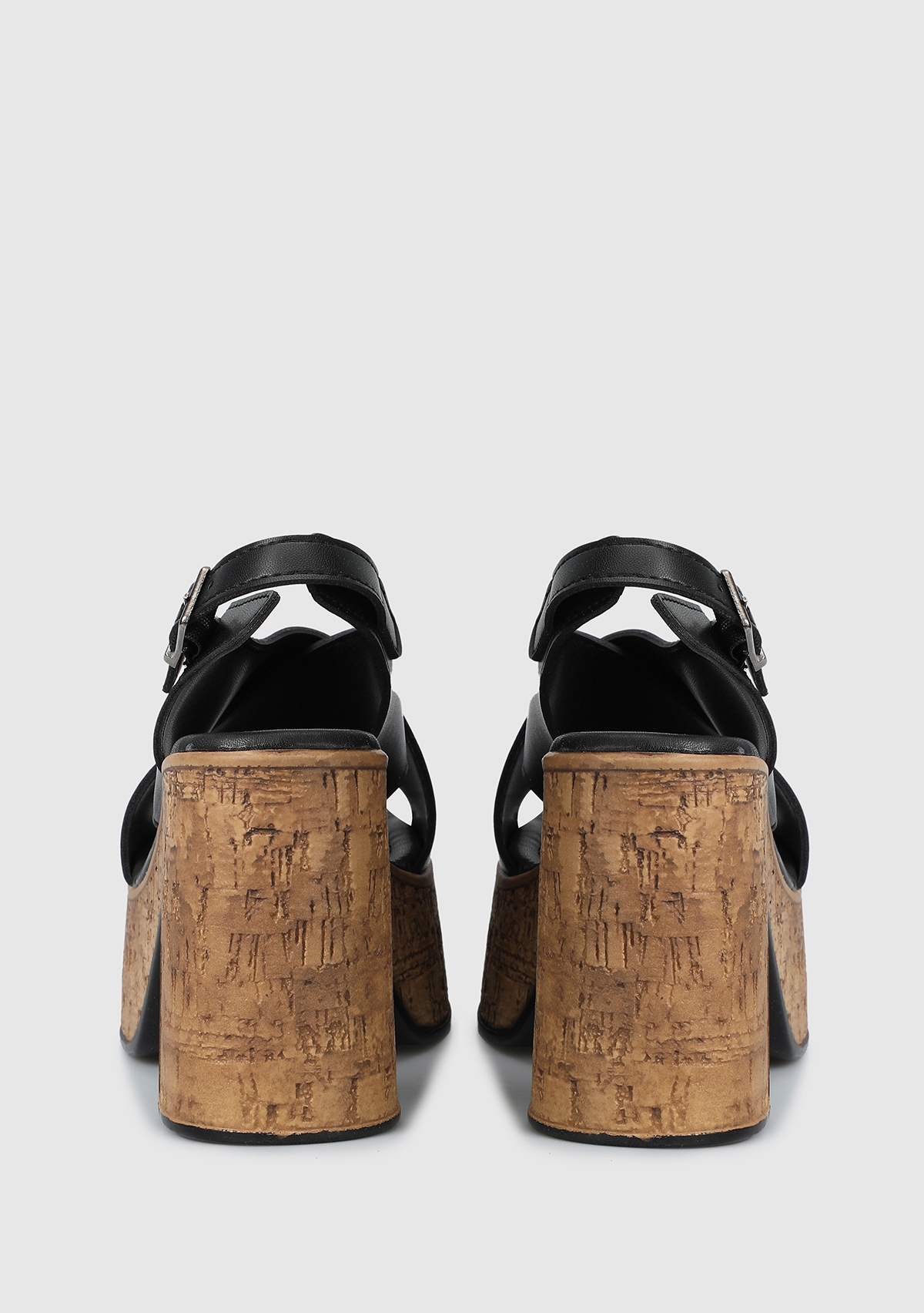 Siyah Kadın Topuklu Sandalet