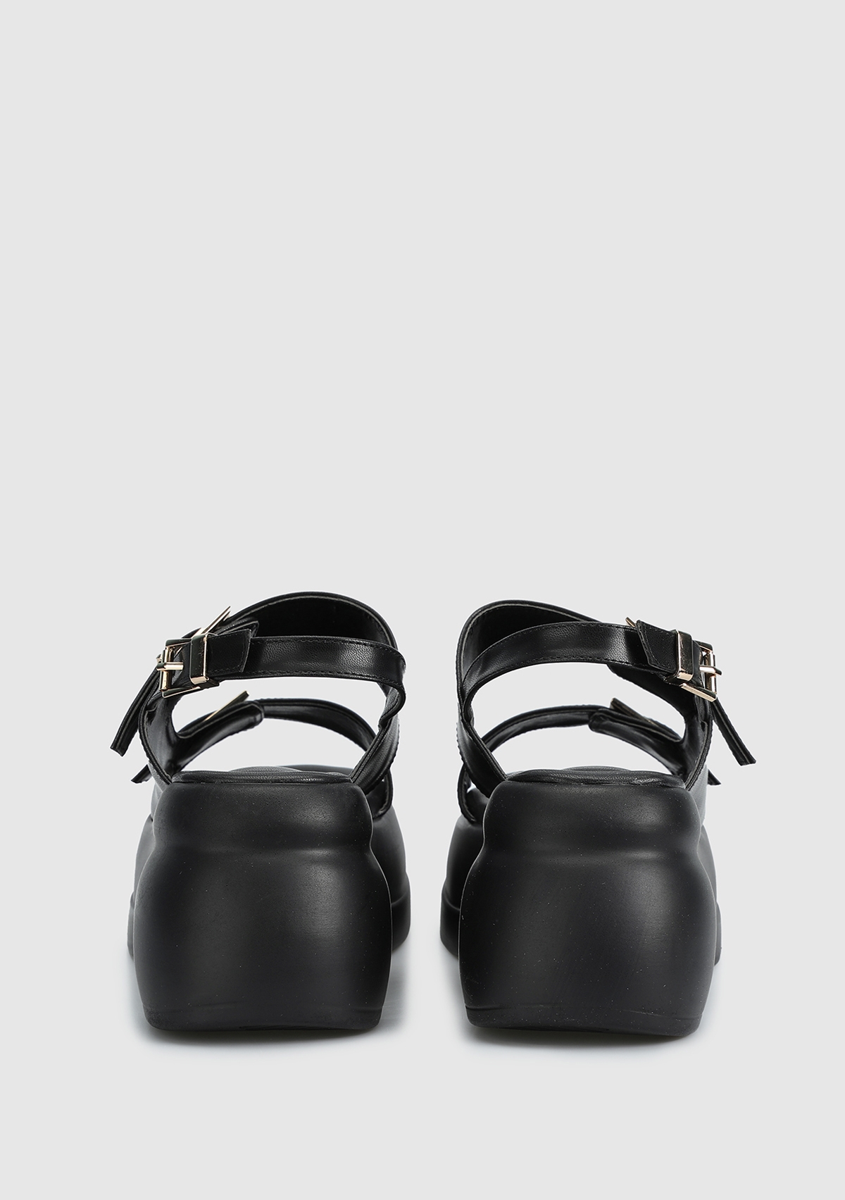 Siyah Kadın Düz Sandalet