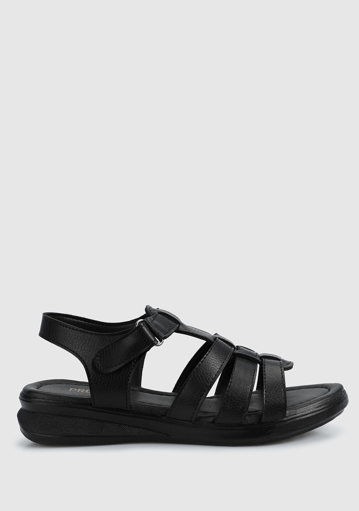 Siyah Kadın Düz Sandalet