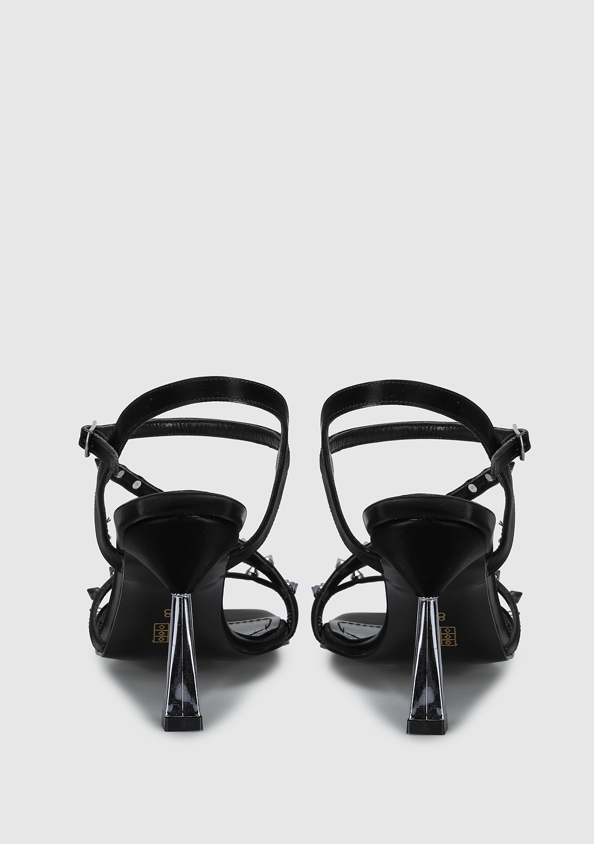 Siyah Kadın Topuklu Sandalet