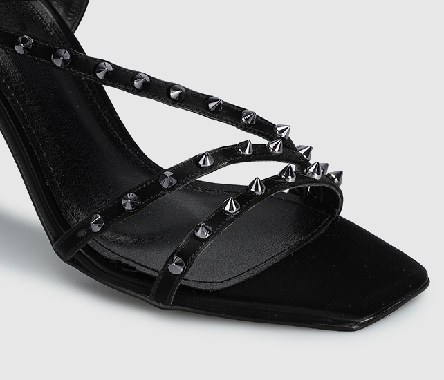 Siyah Kadın Topuklu Sandalet