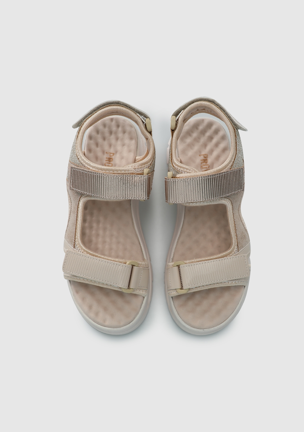 Bej Kadın Düz Sandalet