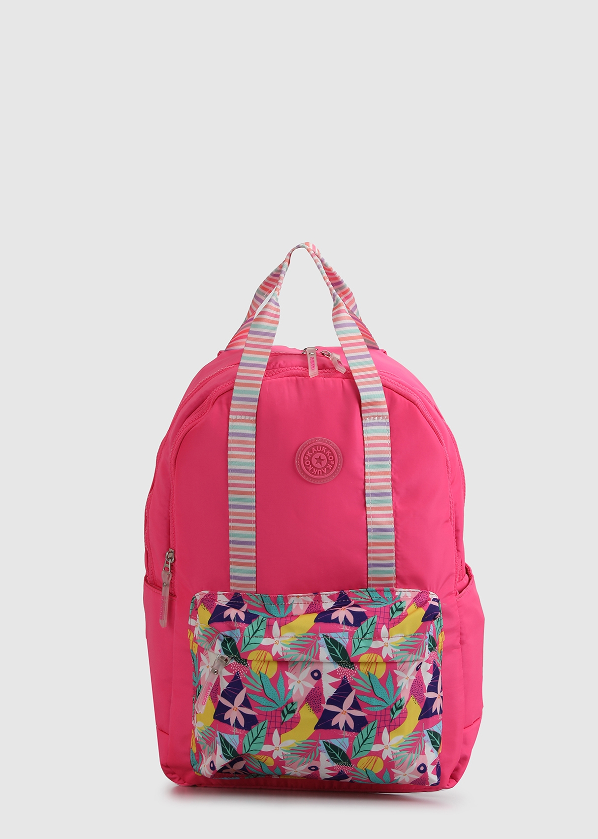 Pembe  Kaukko K1762 Double Stripe Pembe Sırt Çantası