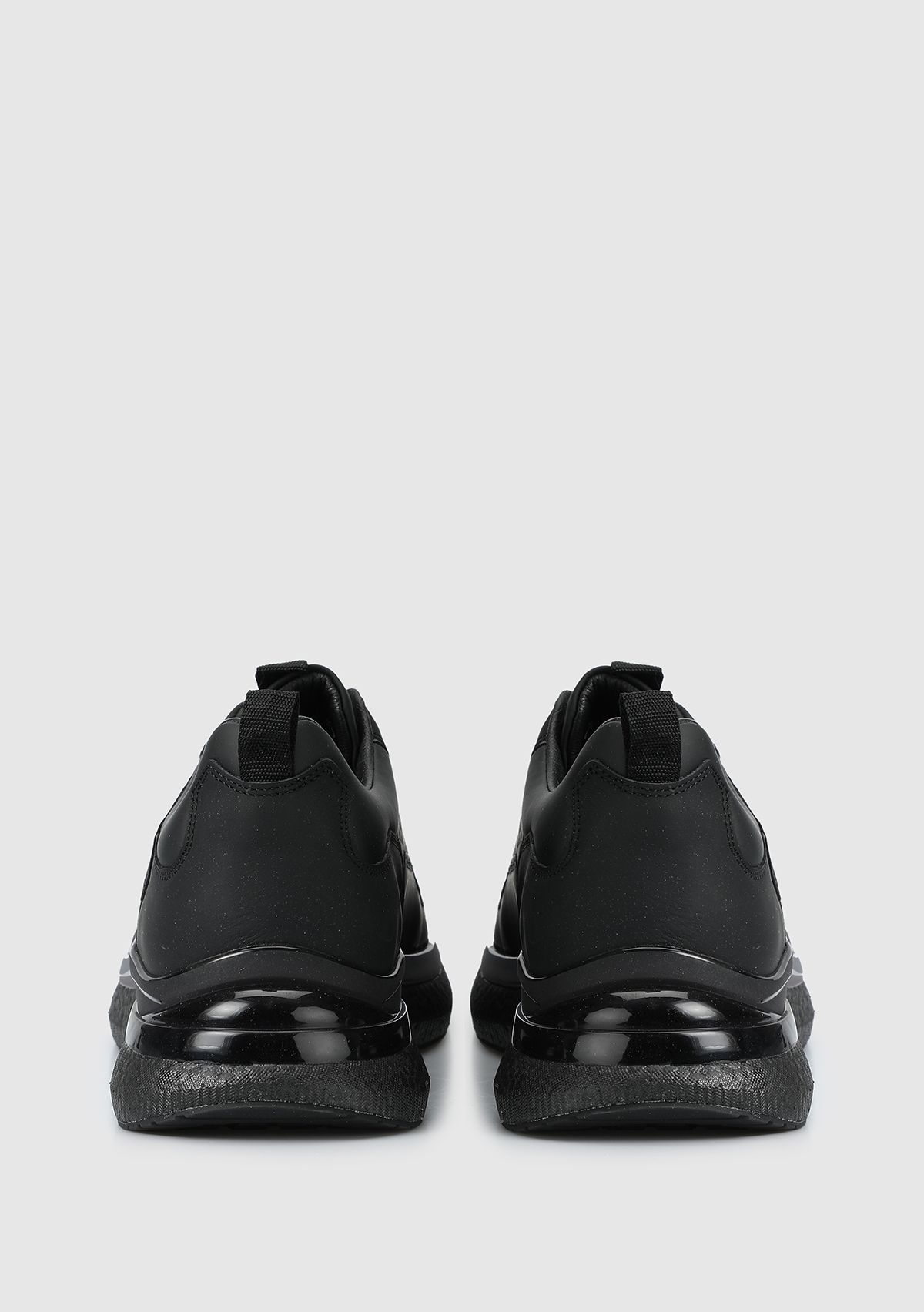 Siyah Deri Erkek Sneaker