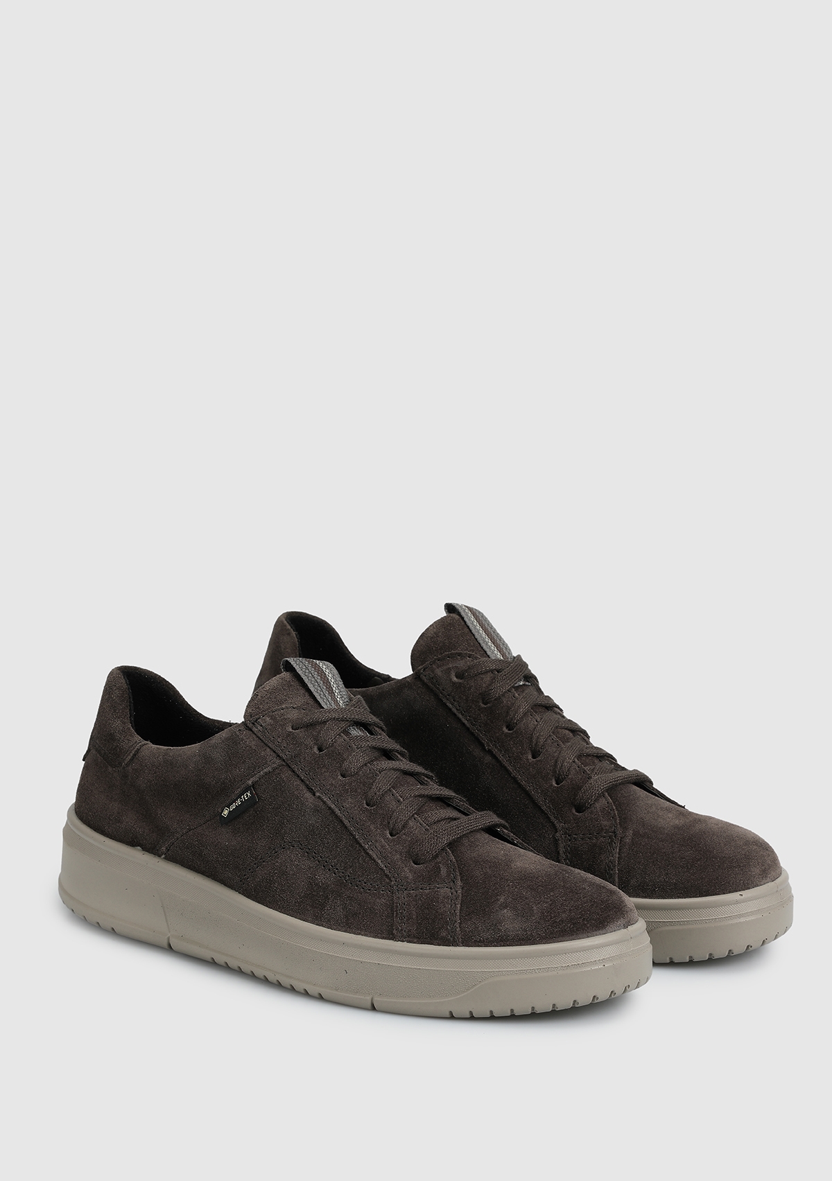 Gri Deri Kadın Sneaker