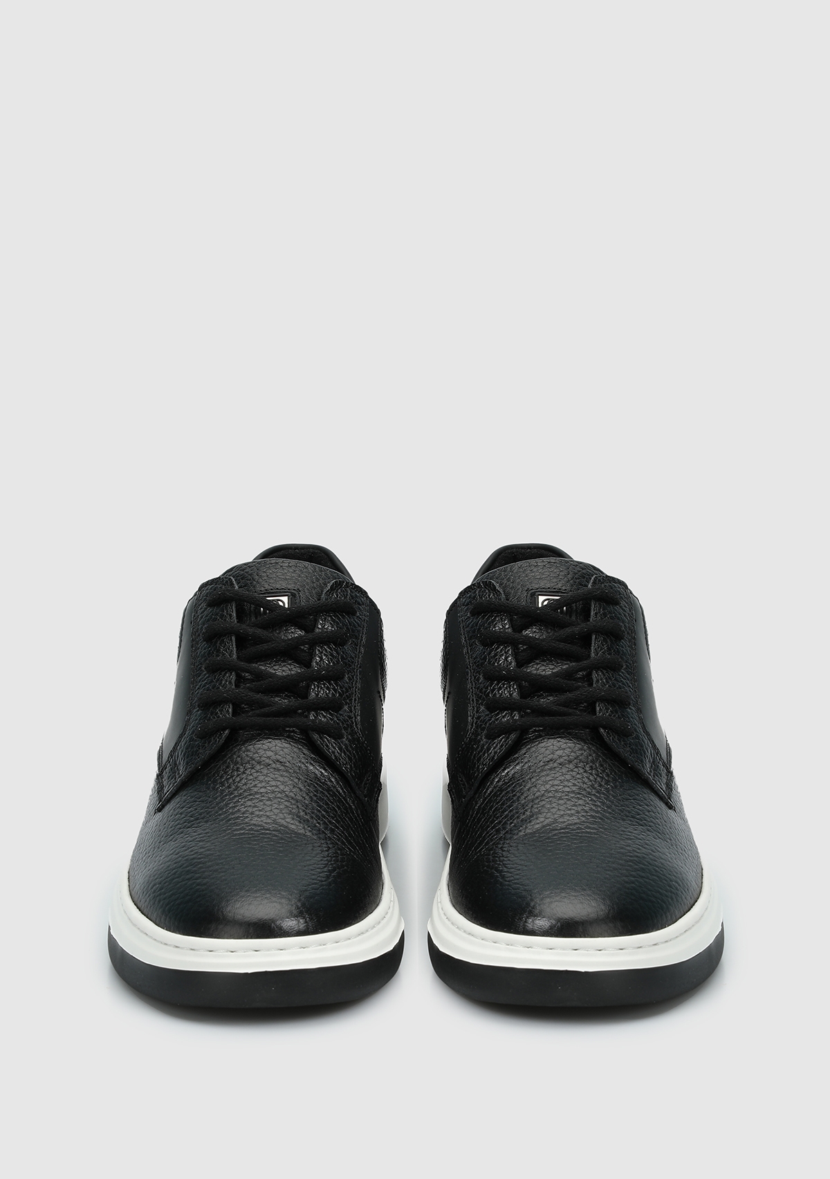Siyah Deri Erkek Sneaker