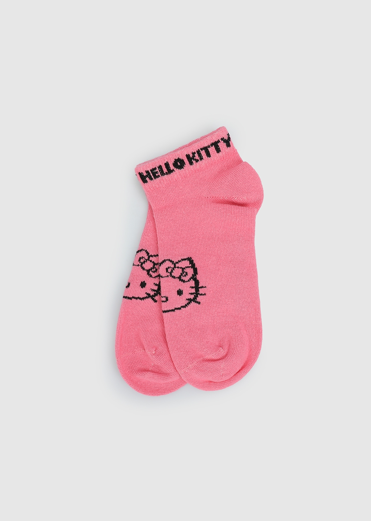 Pembe  Hello Kitty Pembe Patik Çorap 31-34