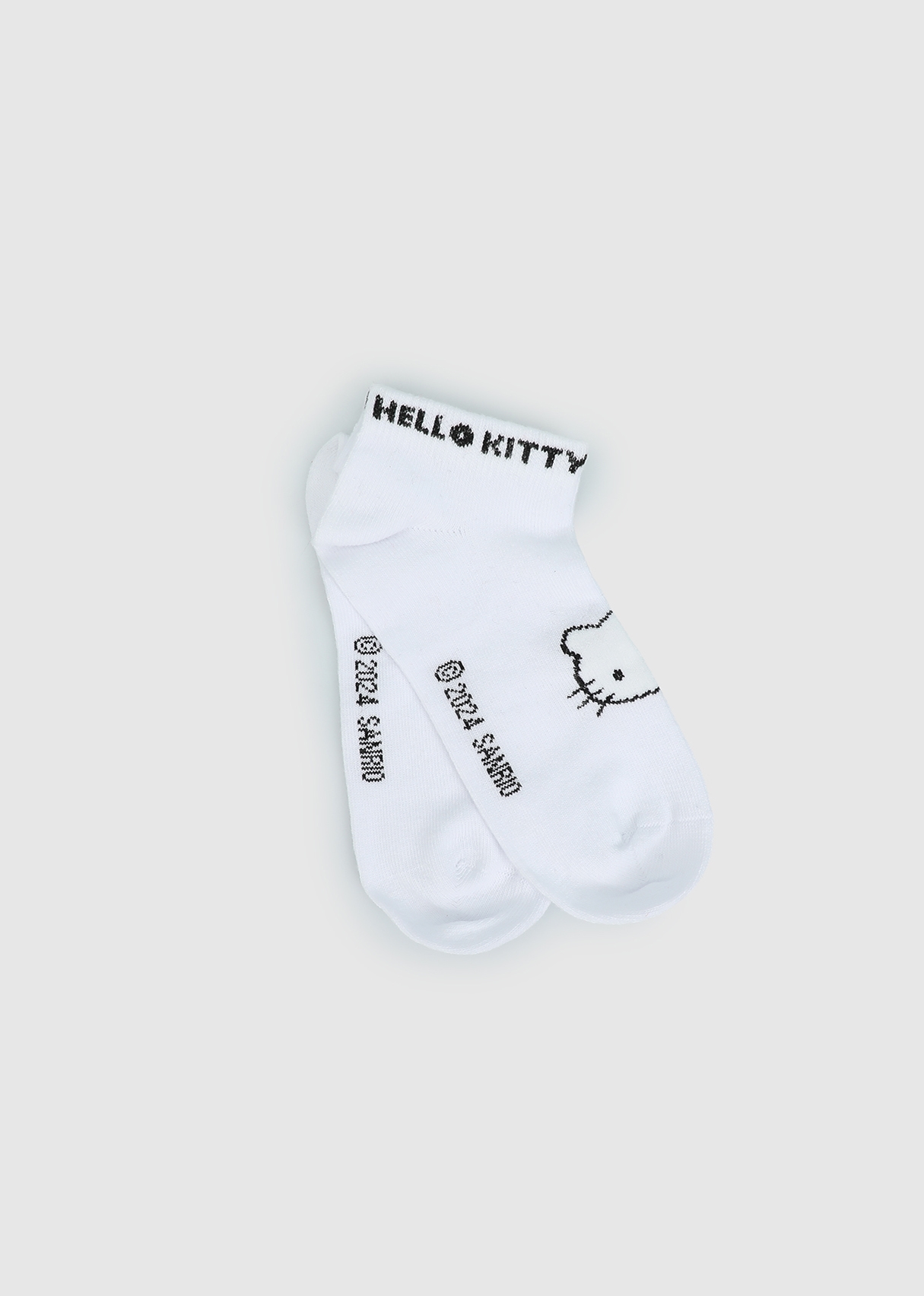 Beyaz  Hello Kitty Beyaz Patik Çorap 27-30