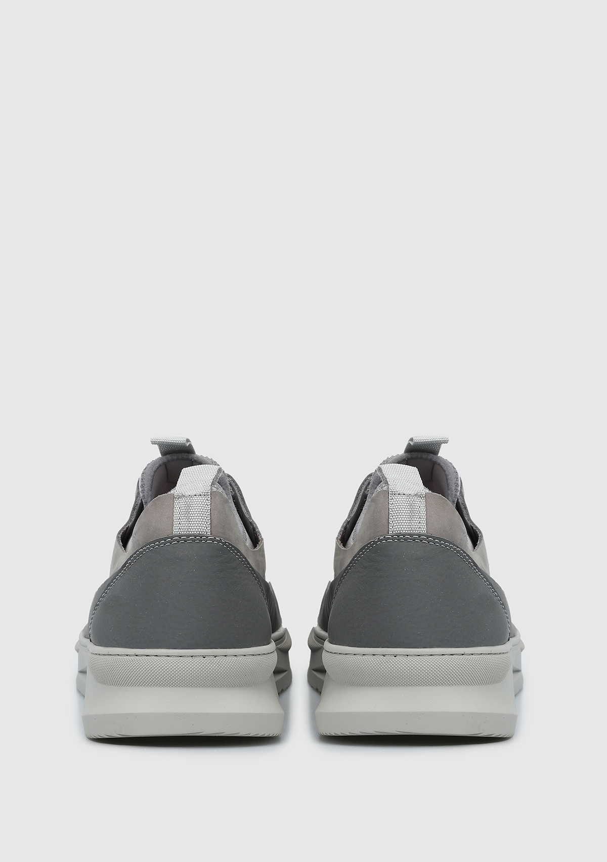 Gri Deri Erkek Sneaker