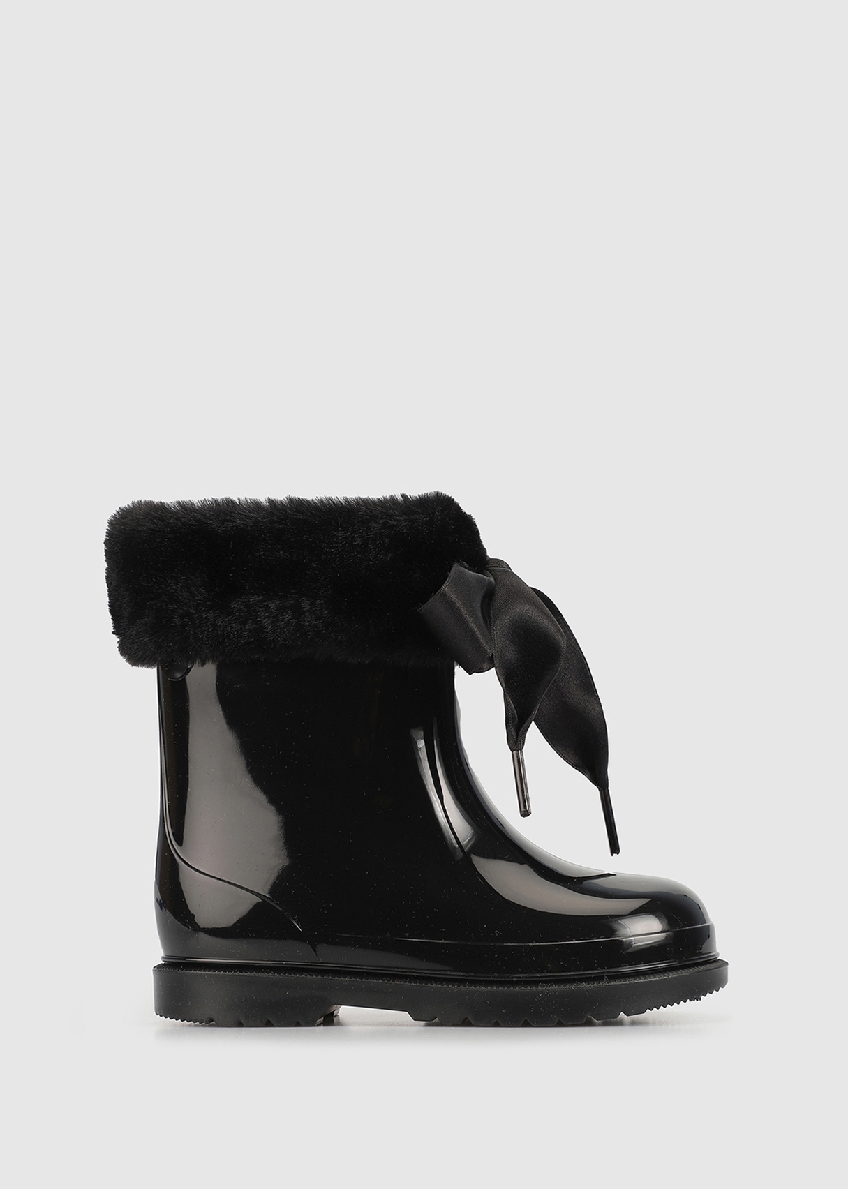 Siyah Kız Çocuk Yağmur Botu