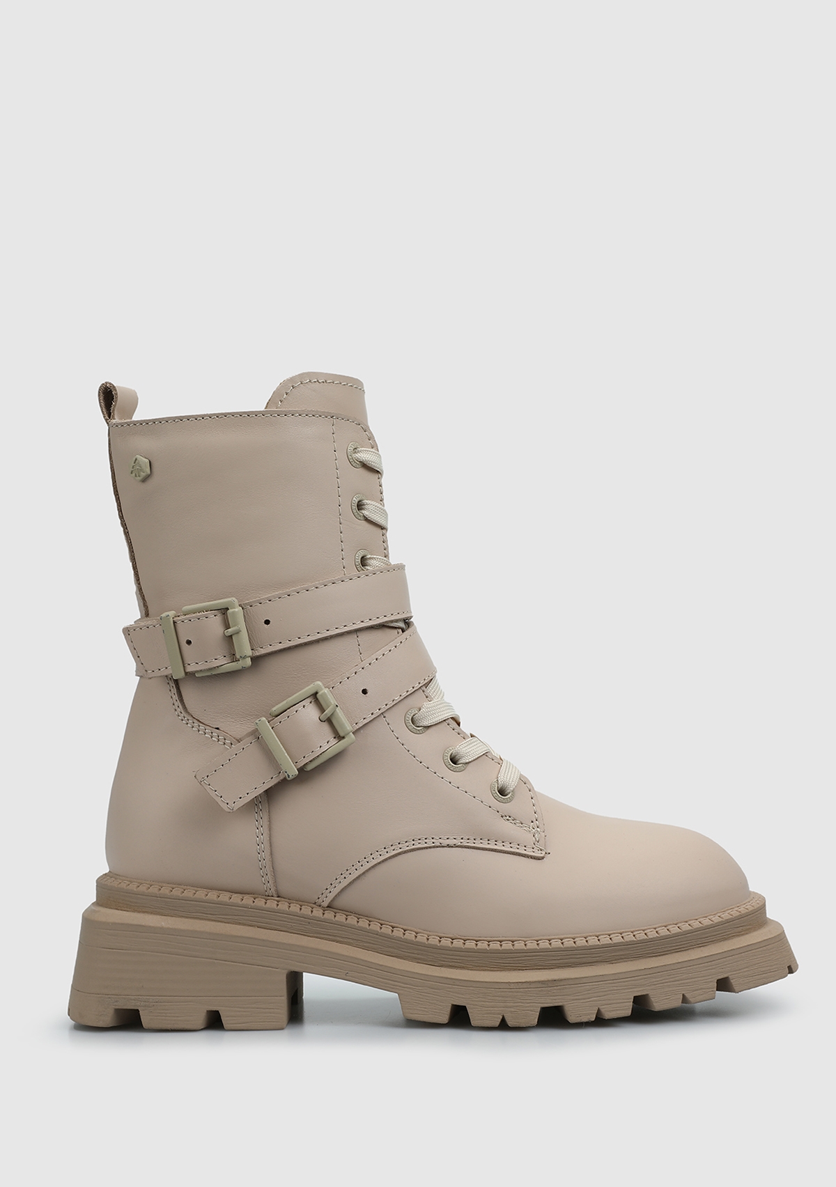 Yellen Bej Deri Kadın Bot