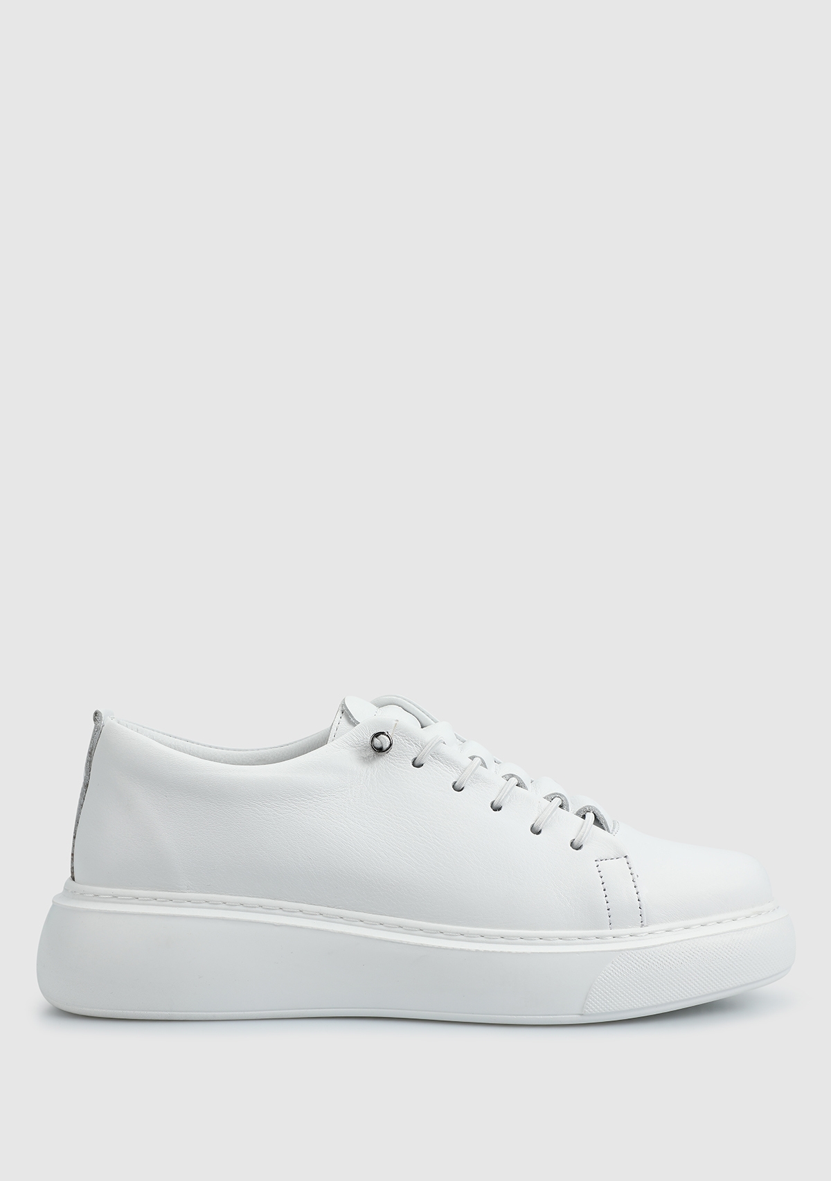 Beyaz Deri Kadın Sneaker