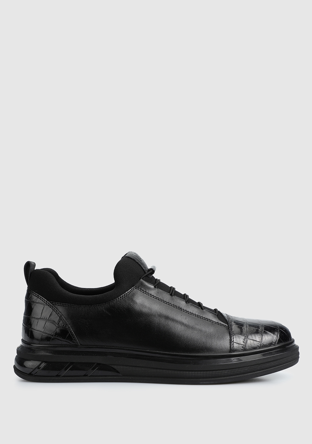 Siyah Deri Erkek Sneaker