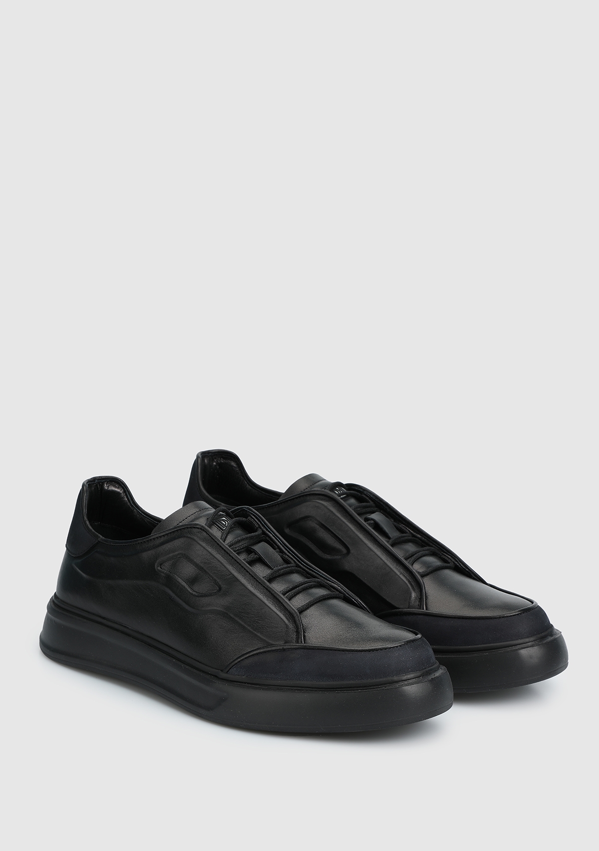 Siyah Deri Erkek Sneaker