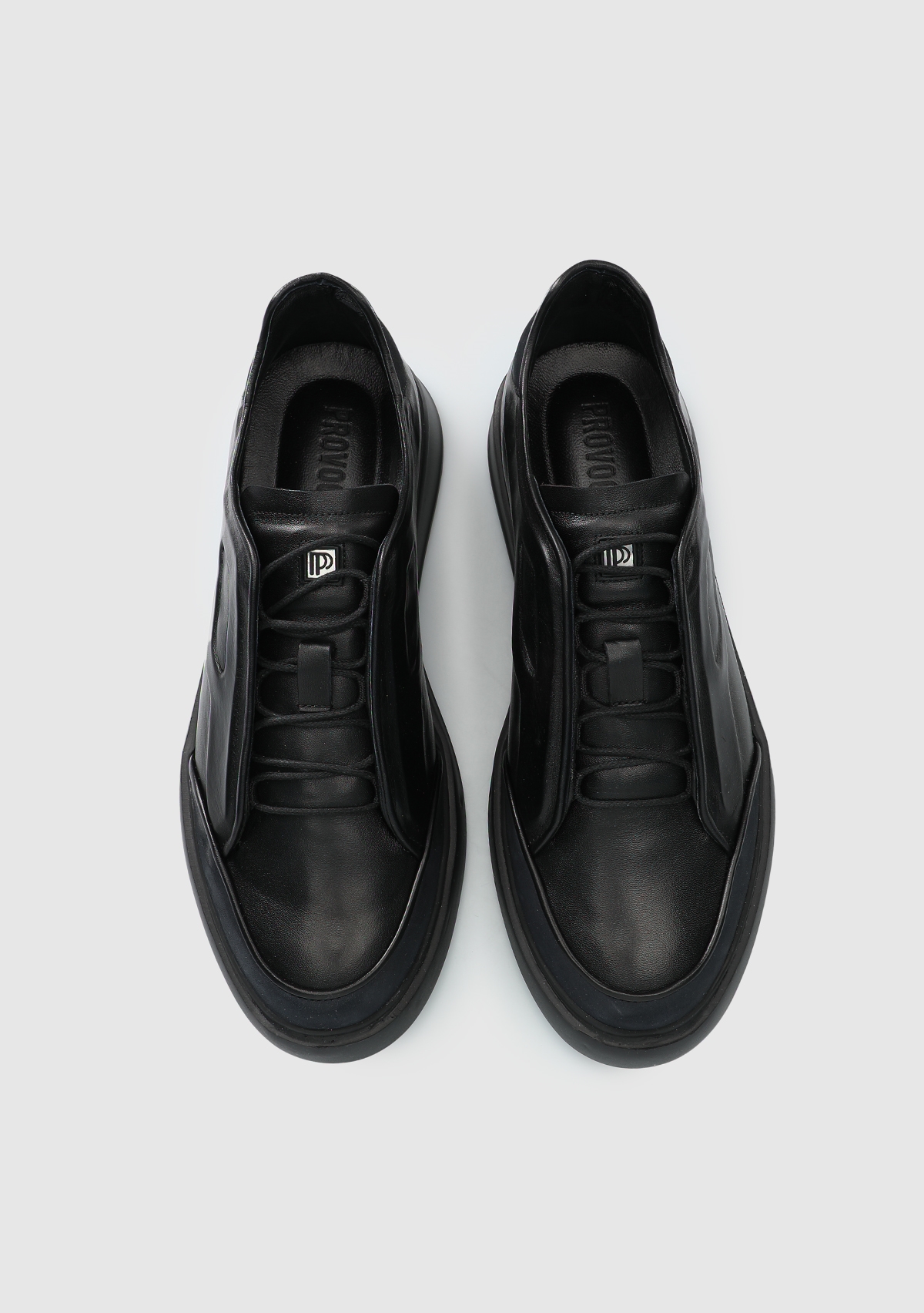 Siyah Deri Erkek Sneaker