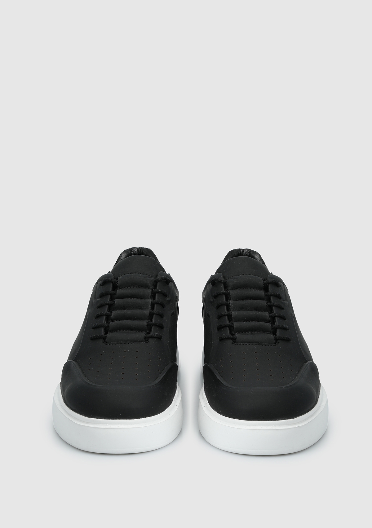 Siyah Deri Erkek Sneaker