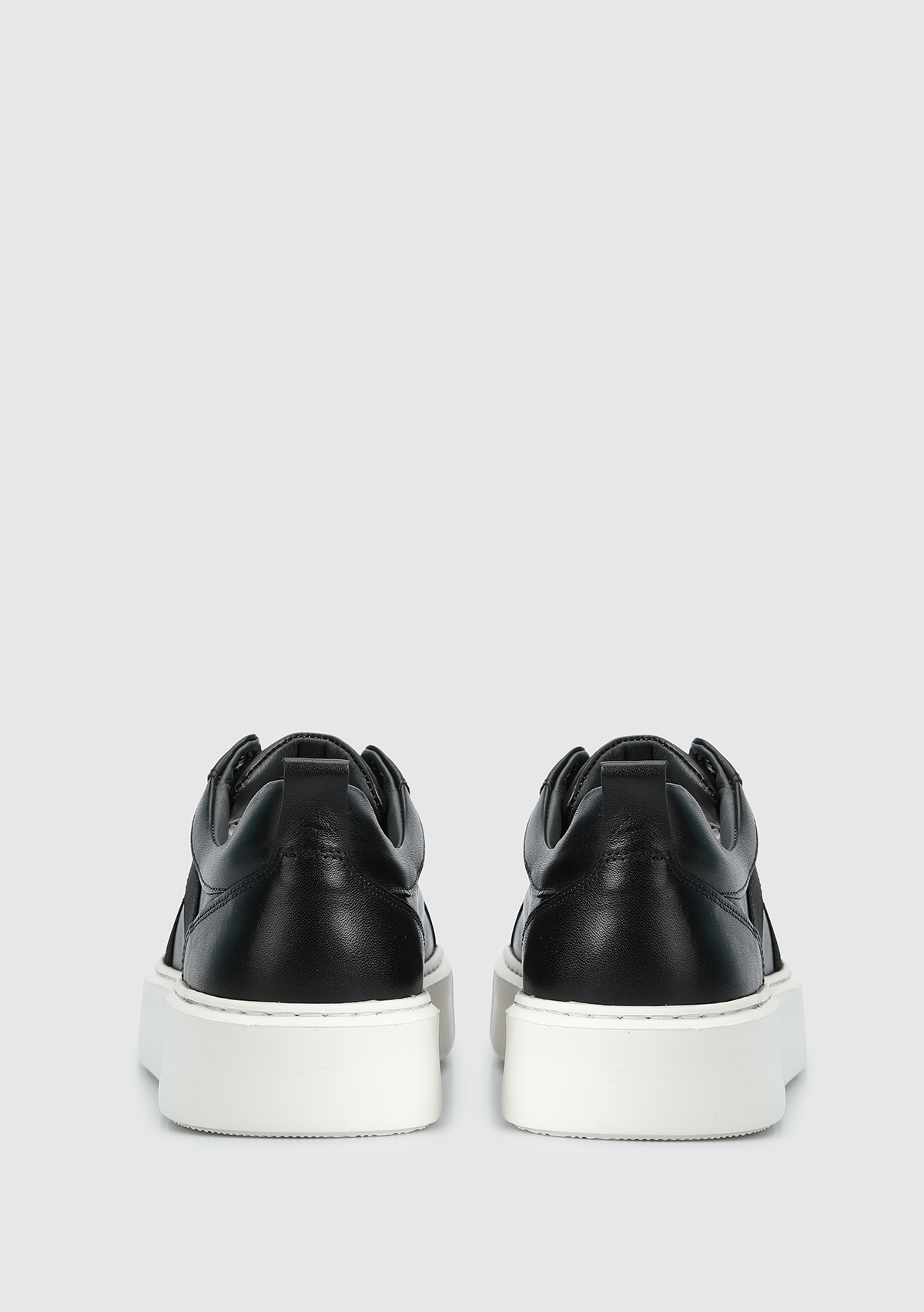 Siyah Deri Erkek Sneaker