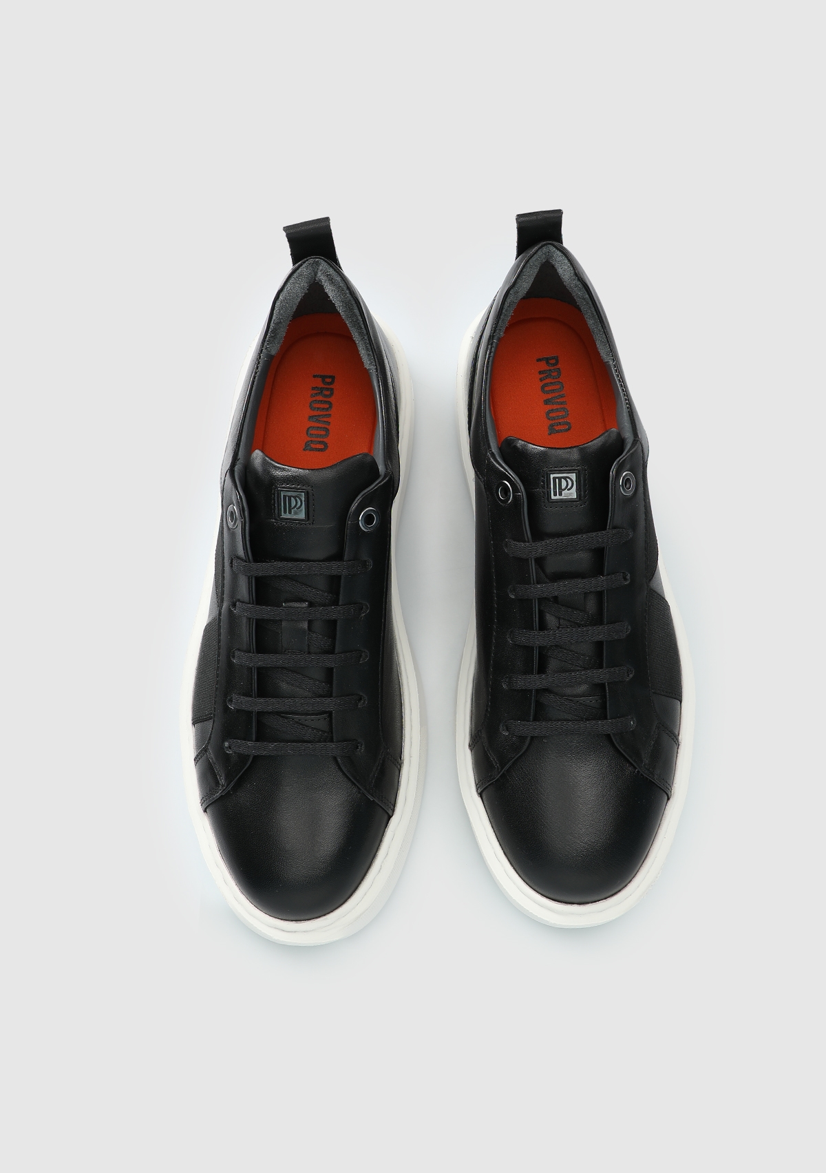 Siyah Deri Erkek Sneaker