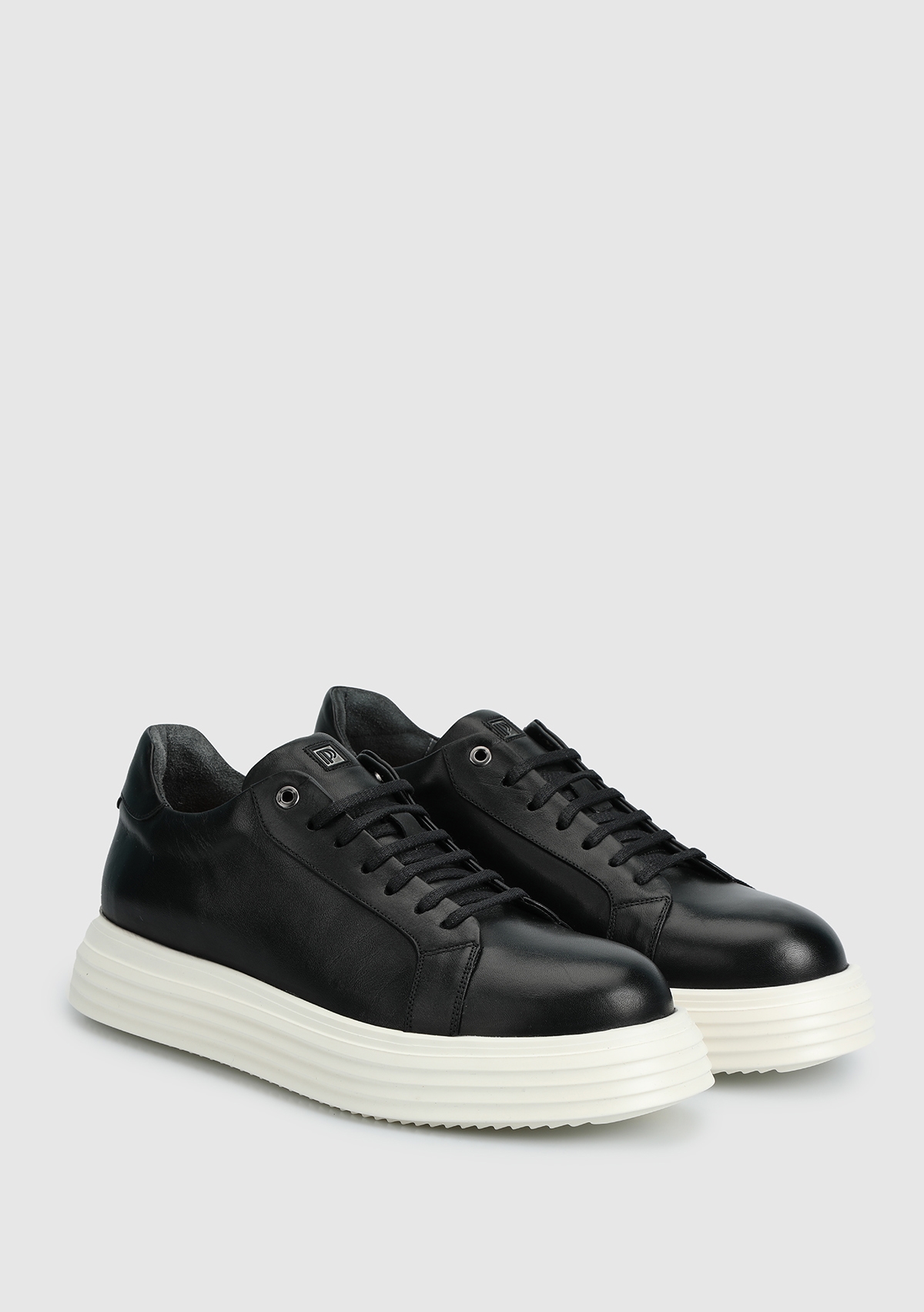 Siyah Deri Erkek Sneaker