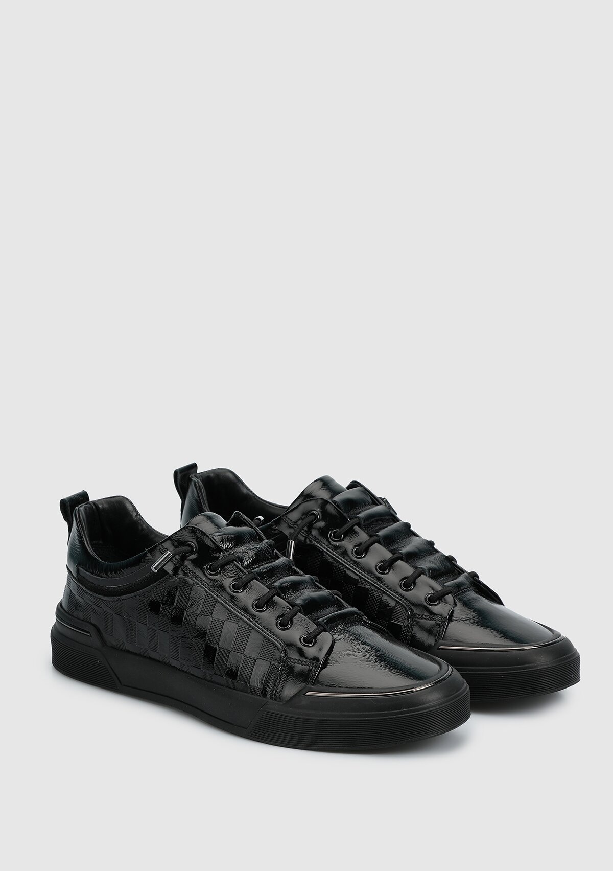 Siyah Deri Erkek Sneaker
