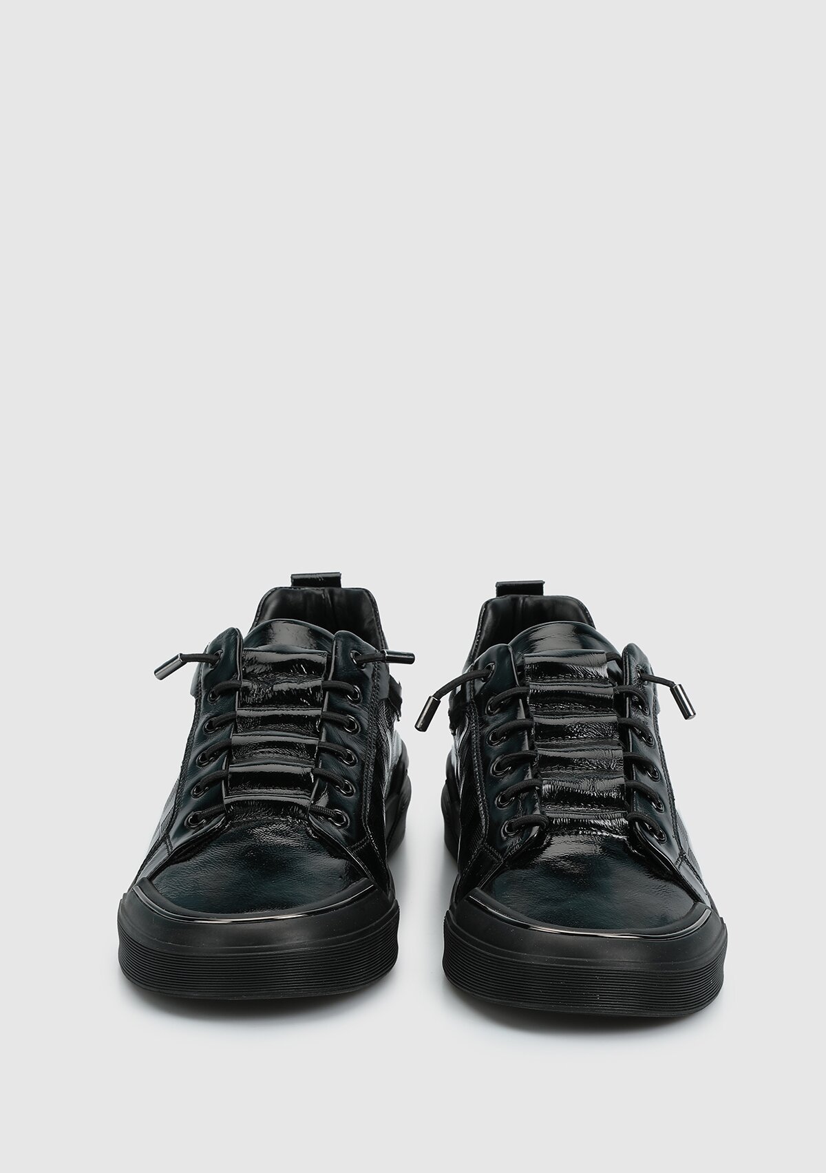 Siyah Deri Erkek Sneaker