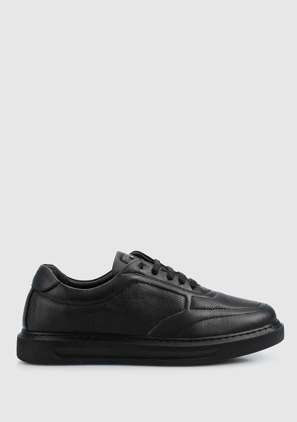 Siyah Deri Kadın Sneaker