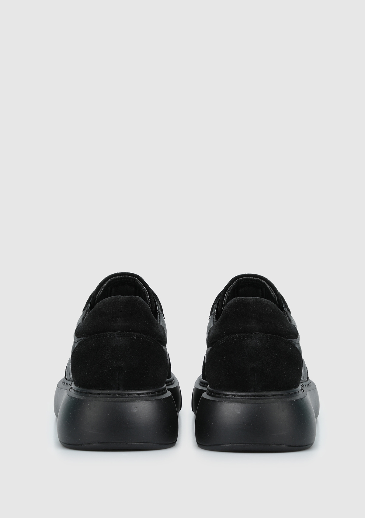 Siyah Deri Kadın Sneaker