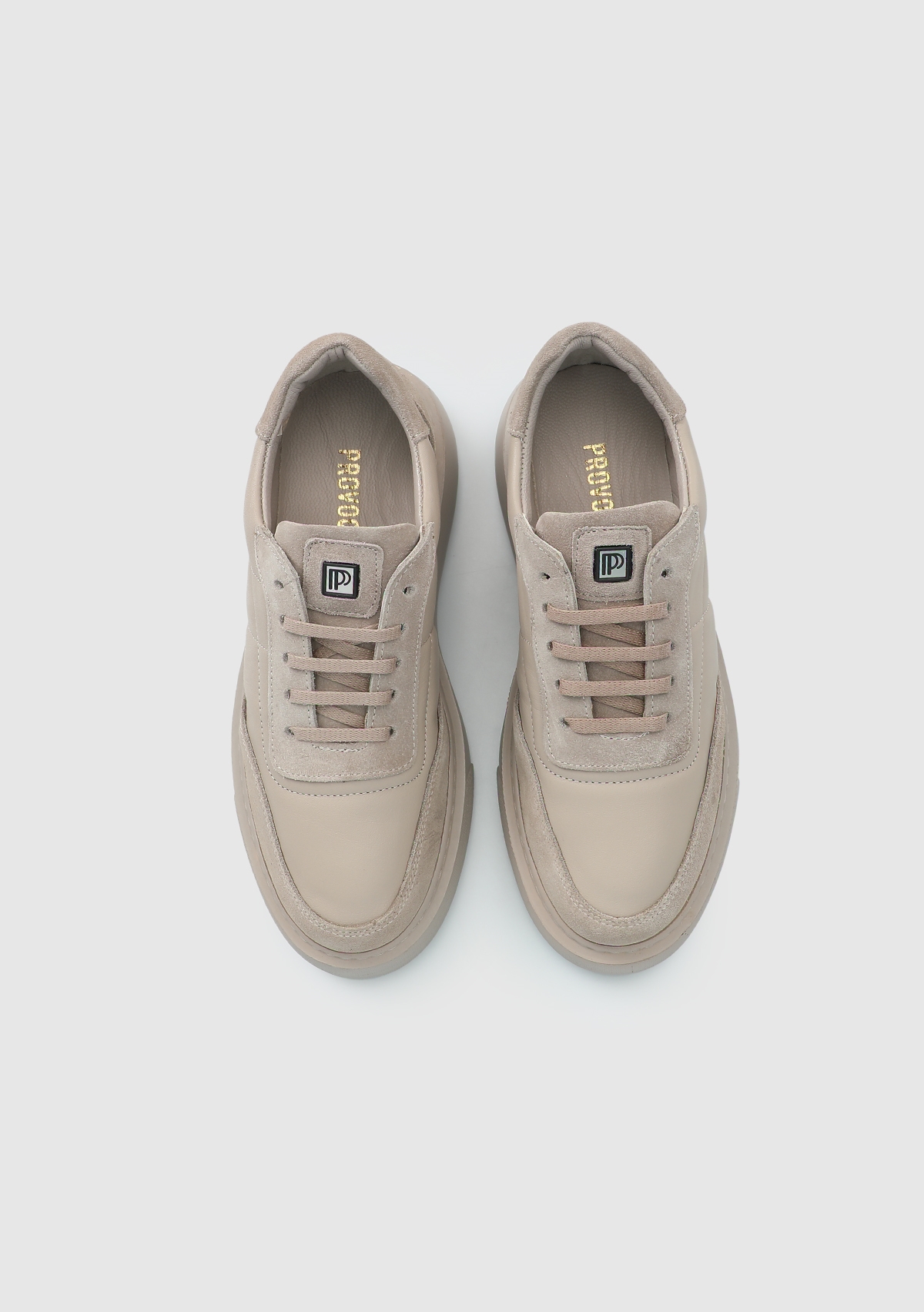 Vizon Deri Kadın Sneaker