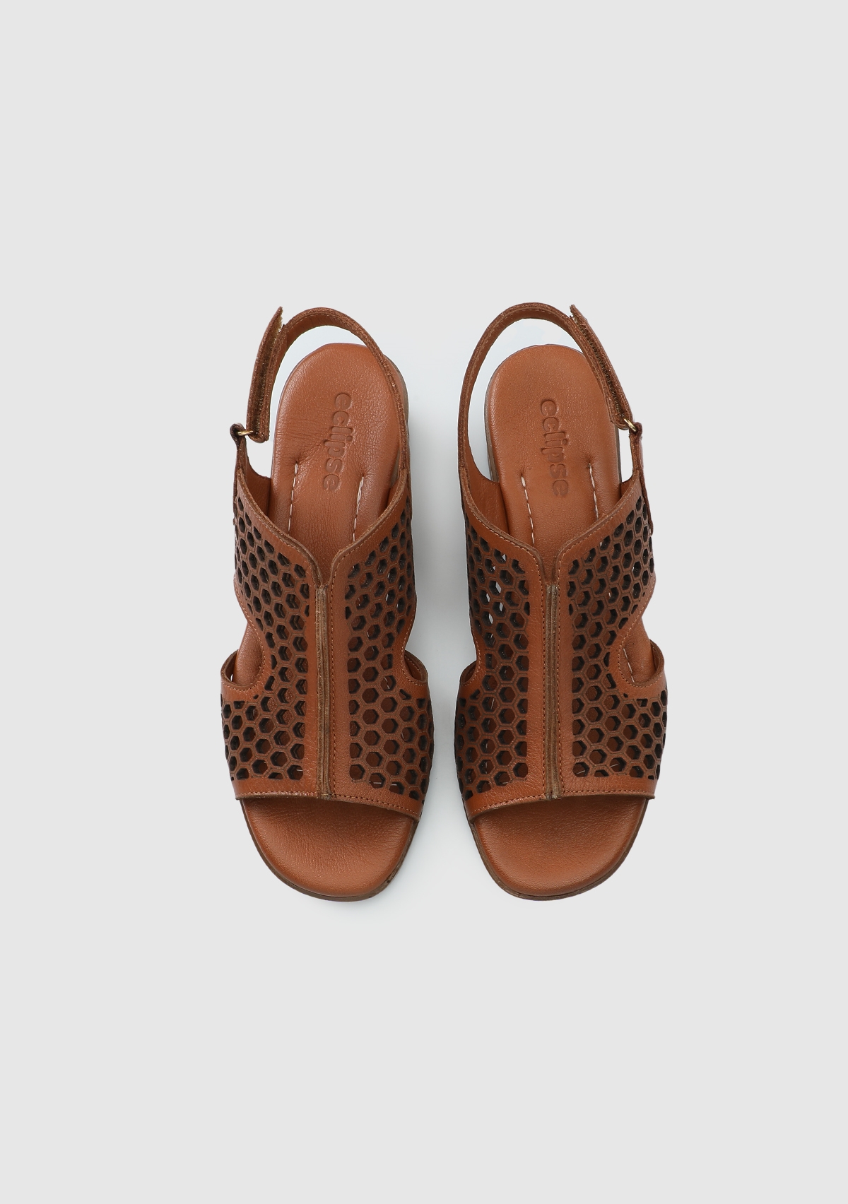 Taba Deri Kadın Düz Sandalet