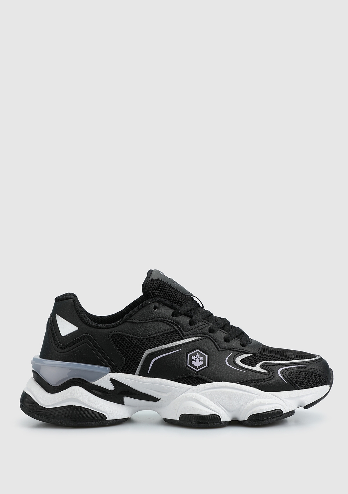 Madax Siyah Deri Kadın Sneaker