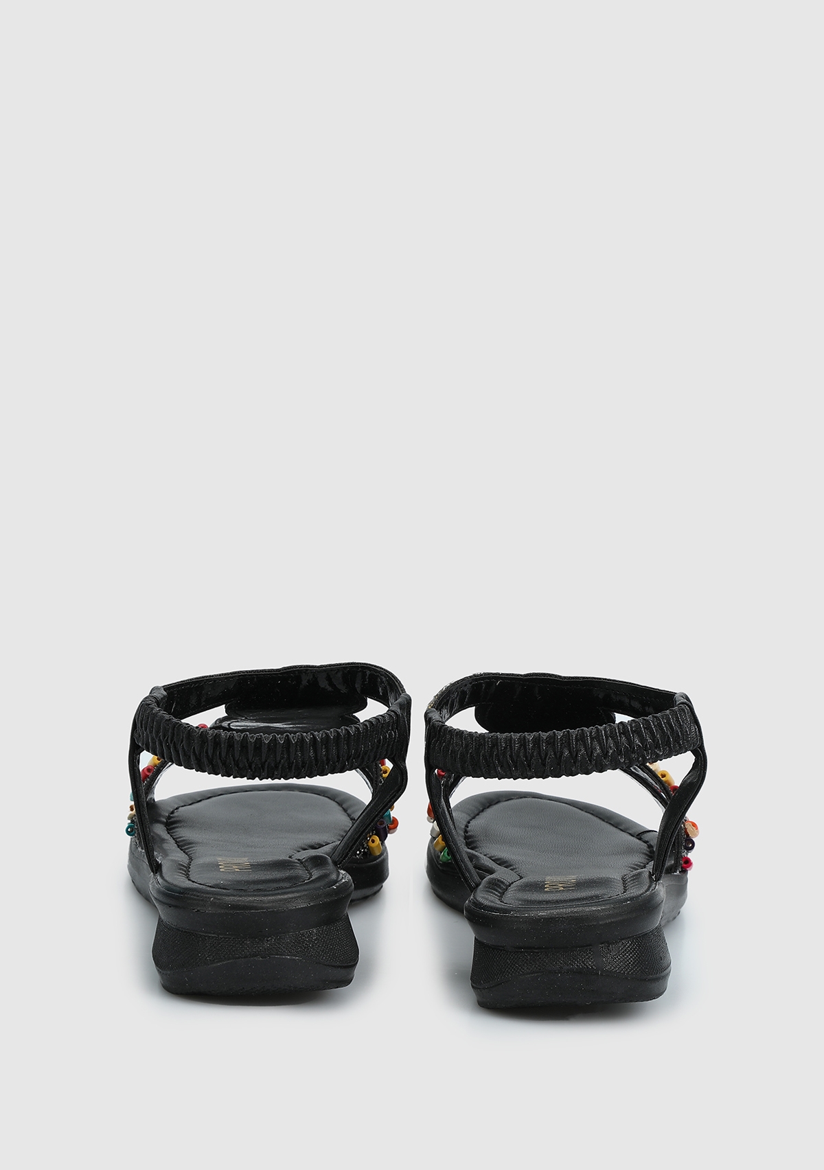 Siyah Kadın Düz Sandalet