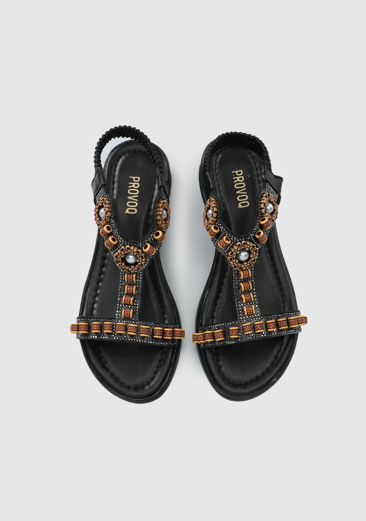 Siyah Kadın Düz Sandalet