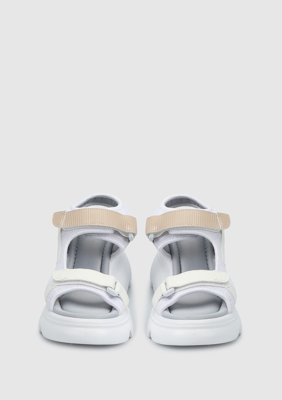 Beyaz Kadın Topuklu Sandalet