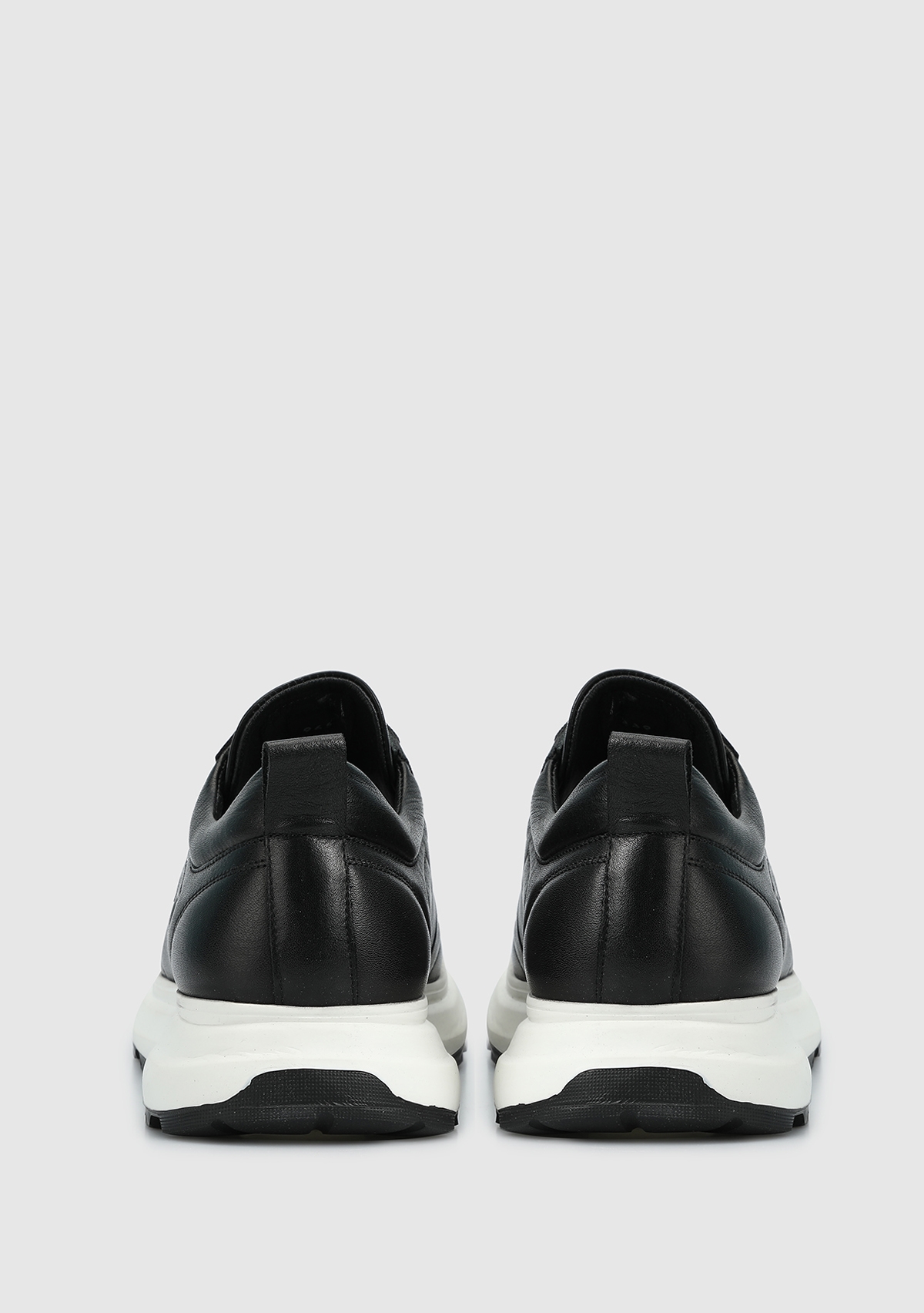 Siyah Deri Erkek Sneaker