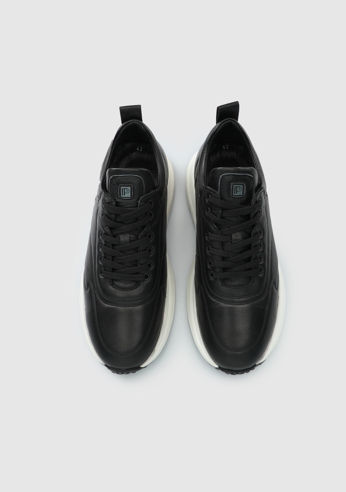 Siyah Deri Erkek Sneaker