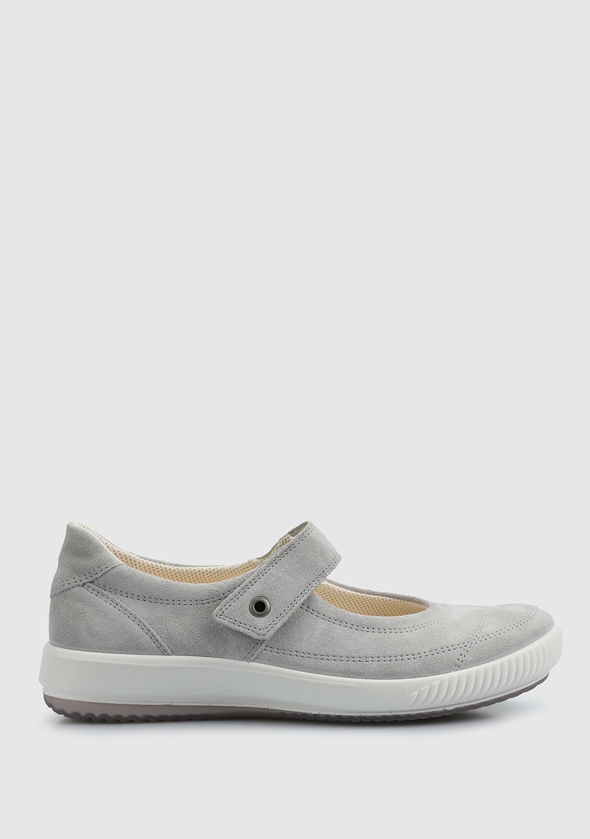 Gri Deri Kadın Sneaker