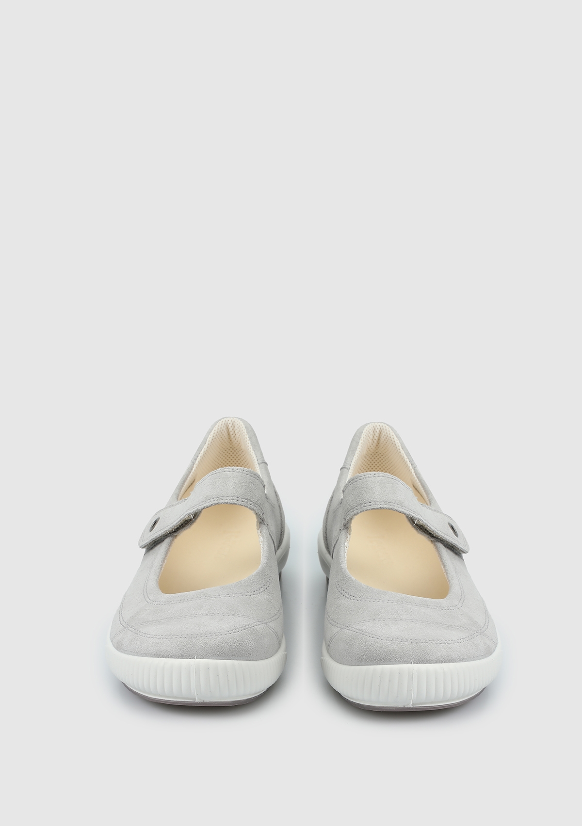 Gri Deri Kadın Sneaker