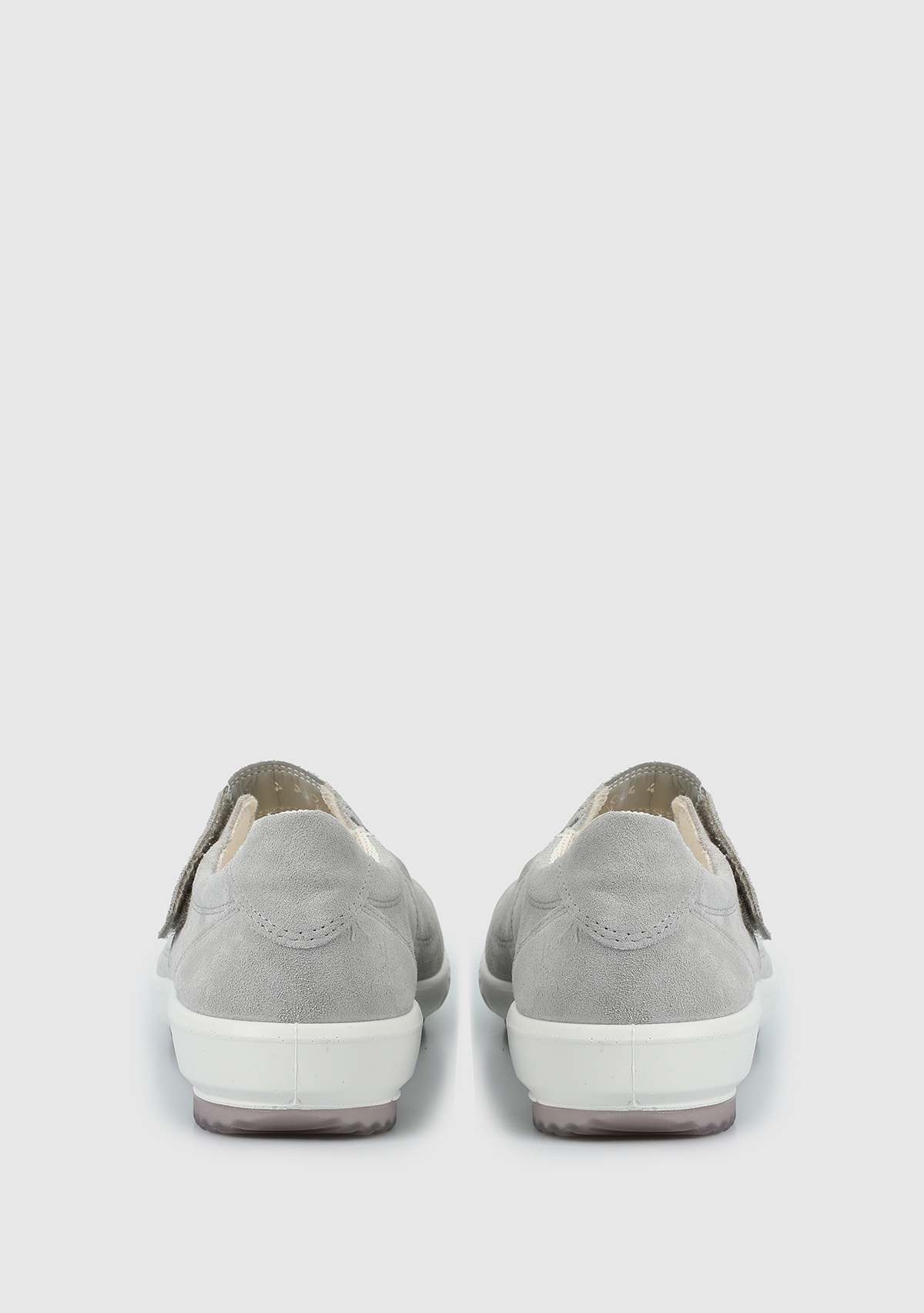 Gri Deri Kadın Sneaker