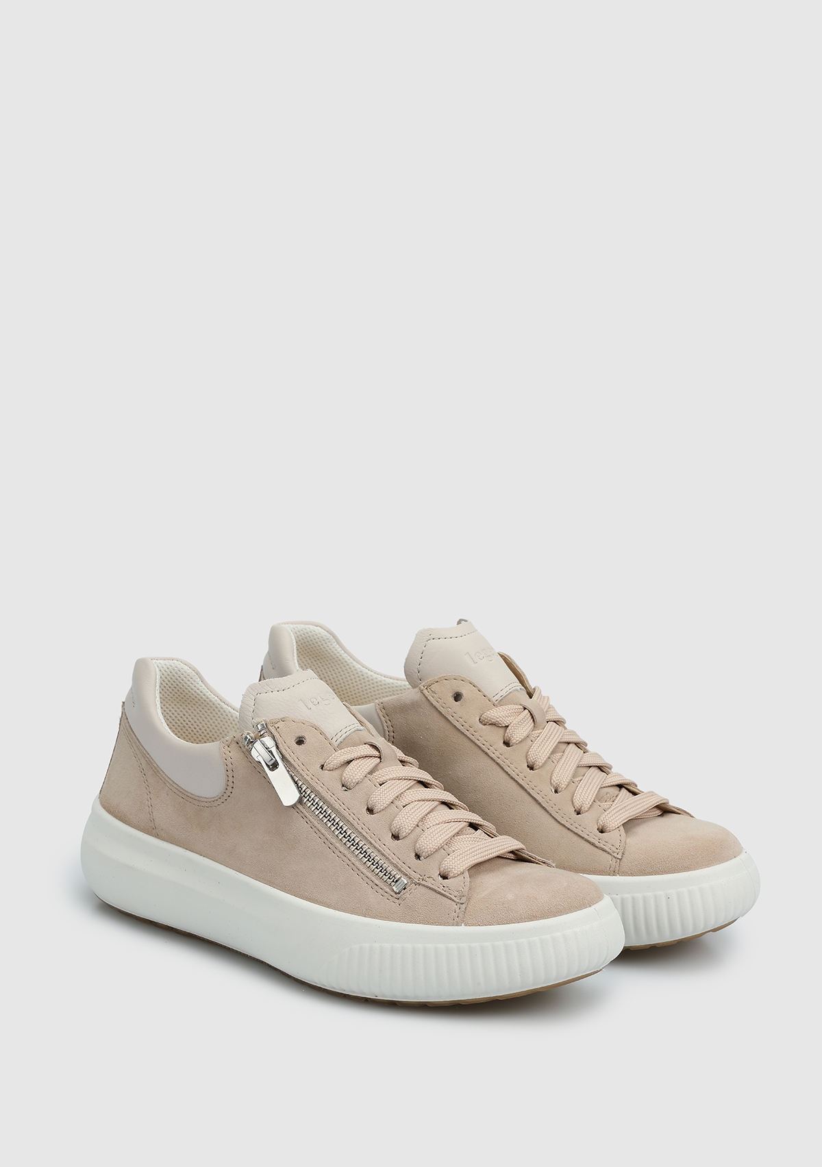 Bej Deri Kadın Sneaker