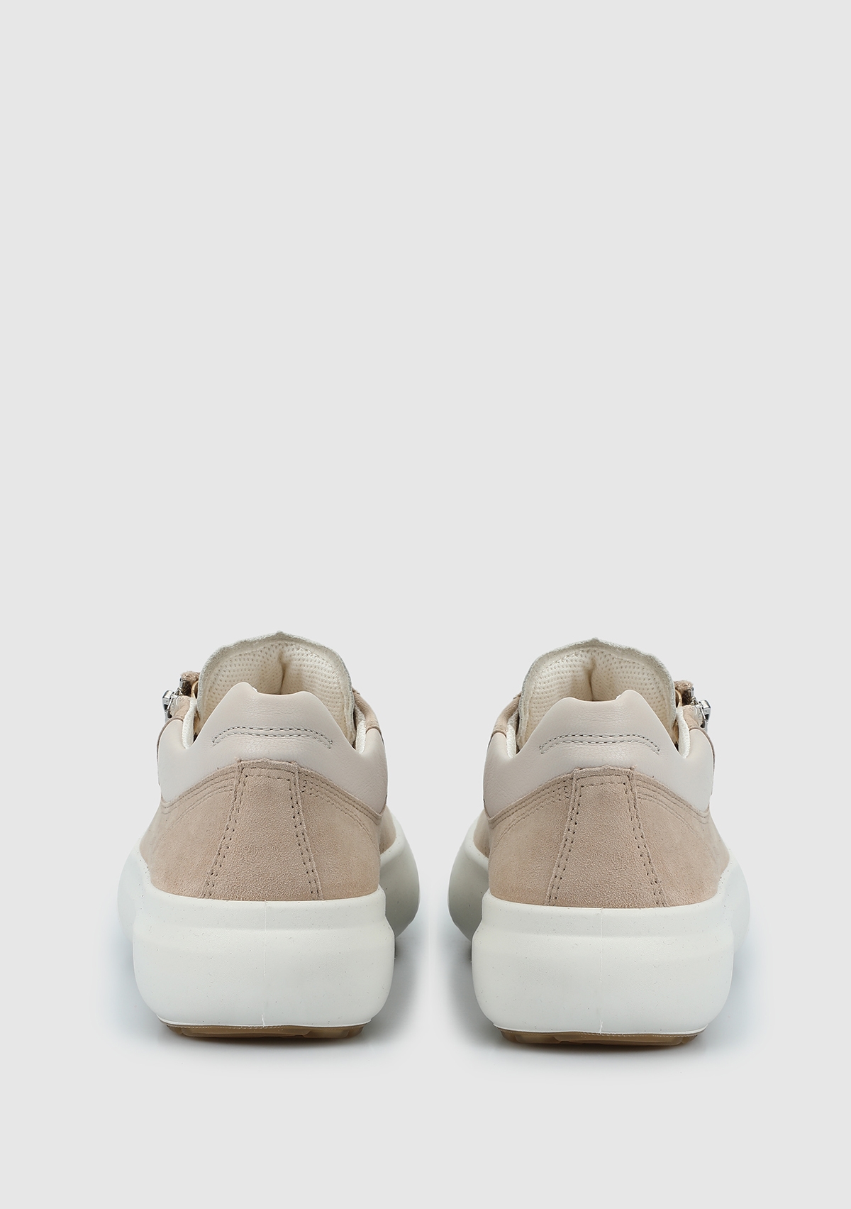 Bej Deri Kadın Sneaker